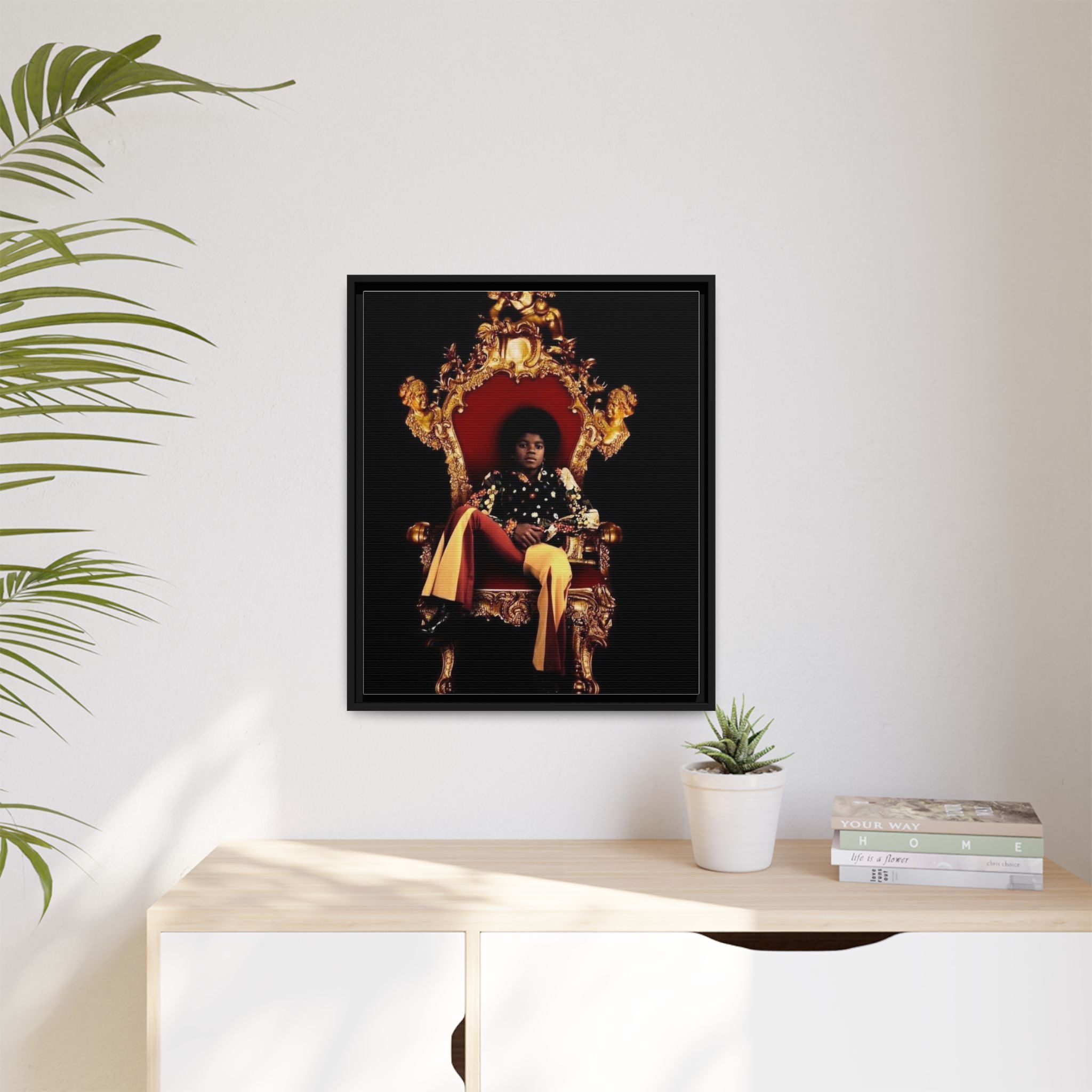 Pop Star Tribute Canvas Art — Matte Framed Wall Decor