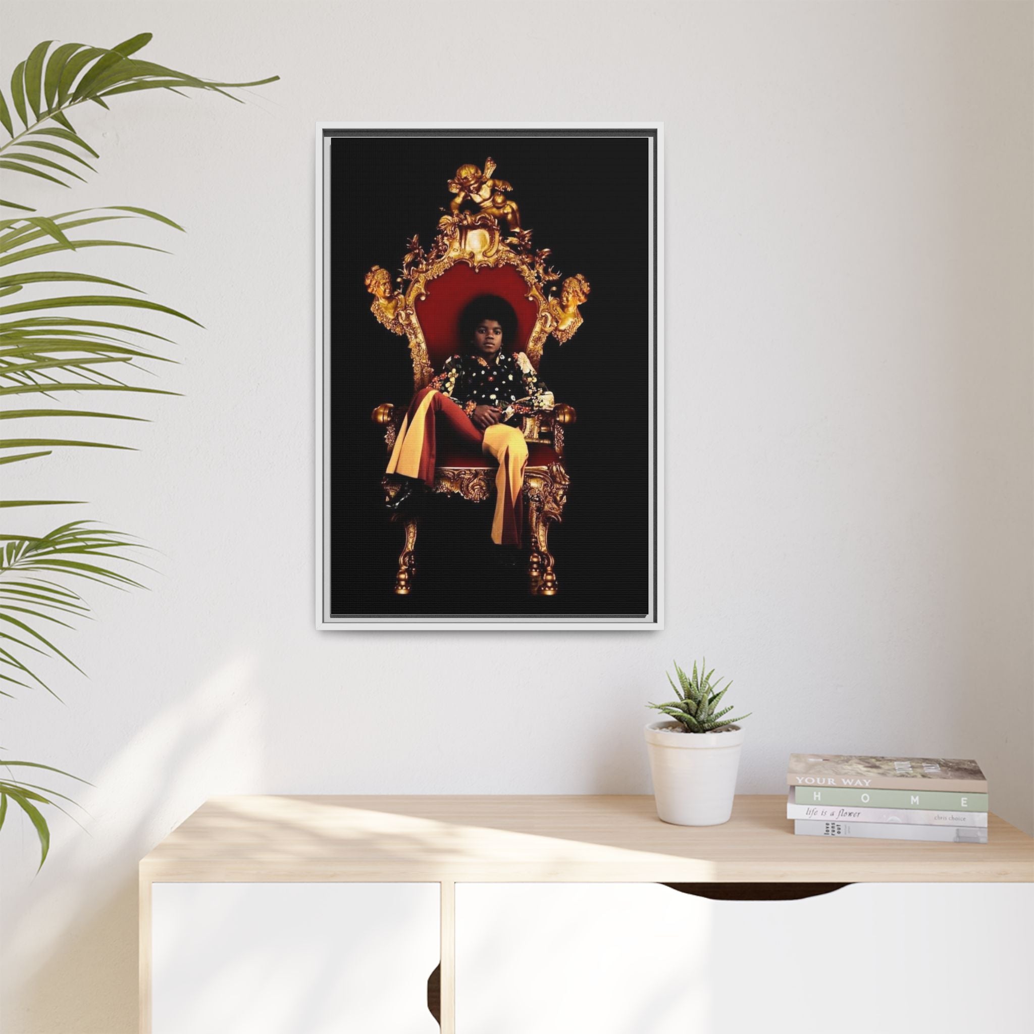 Pop Star Tribute Canvas Art — Matte Framed Wall Decor