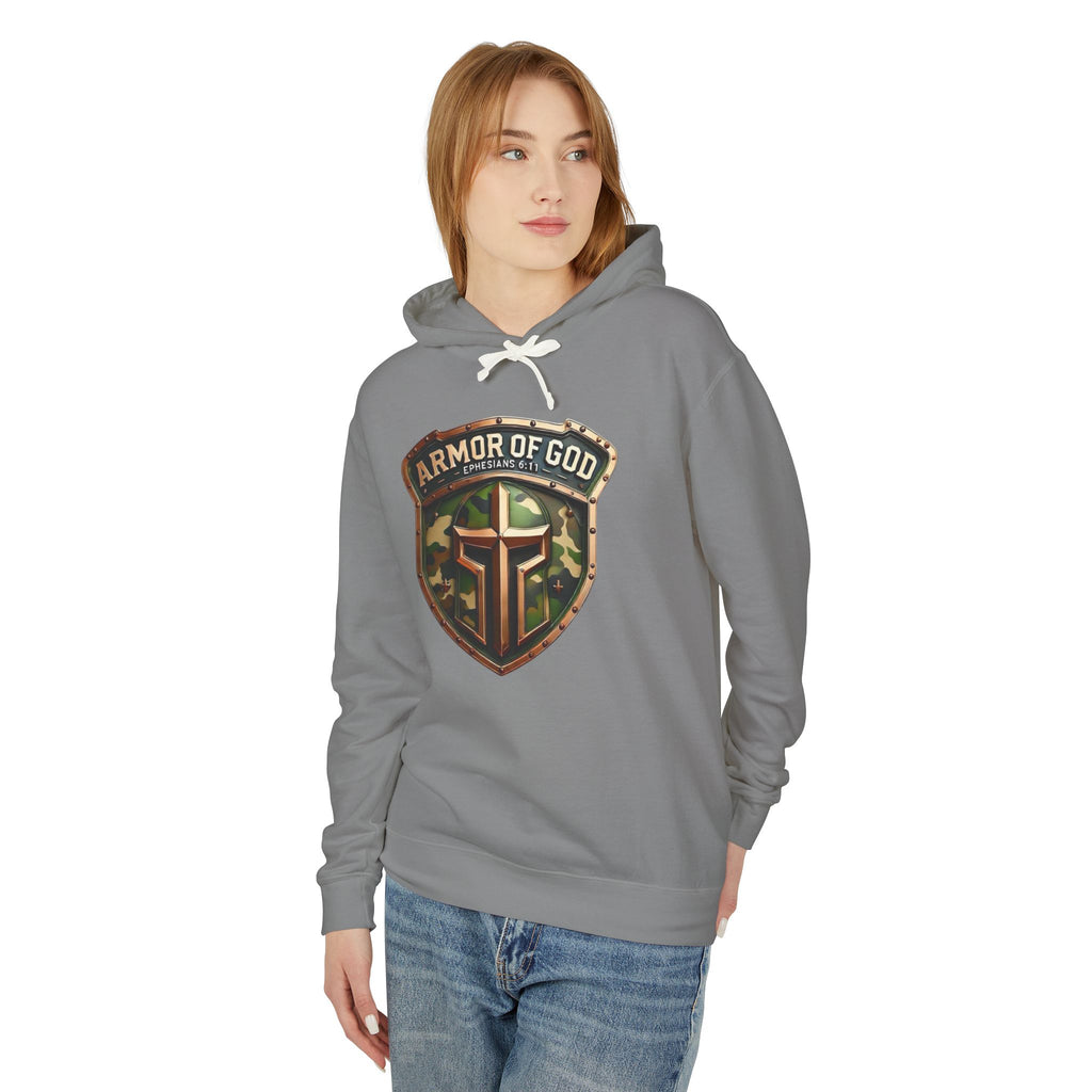 Armor of God Hoodie — Camo Shield Christian Faith Hooded Sweatshirt