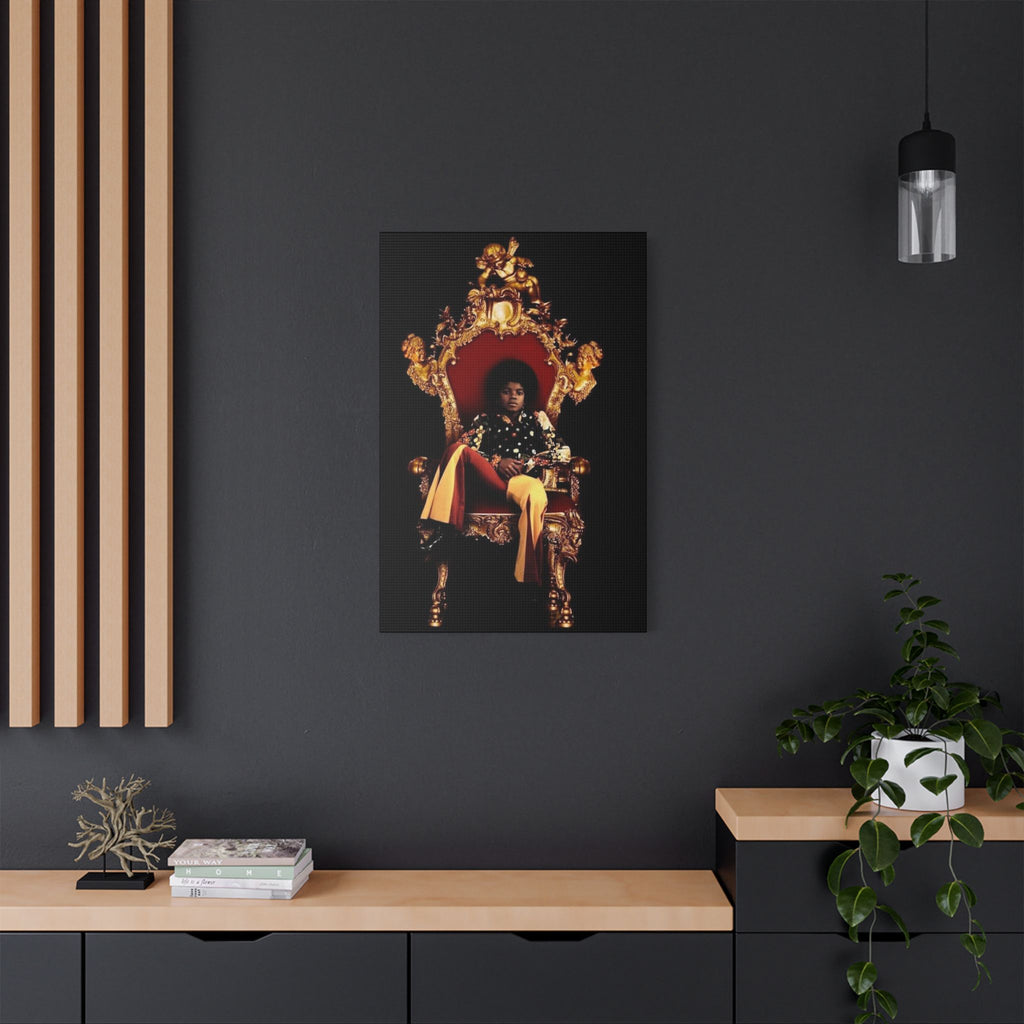 Iconic Pop Star Wall Art — "Greatest Pop Star" Satin Canvas Stretched