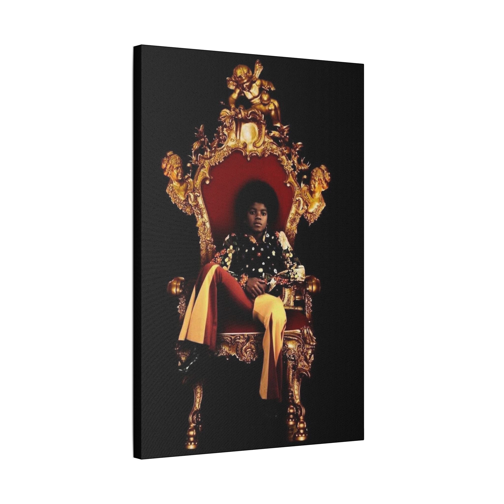 Iconic Pop Star Wall Art — "Greatest Pop Star" Satin Canvas Stretched