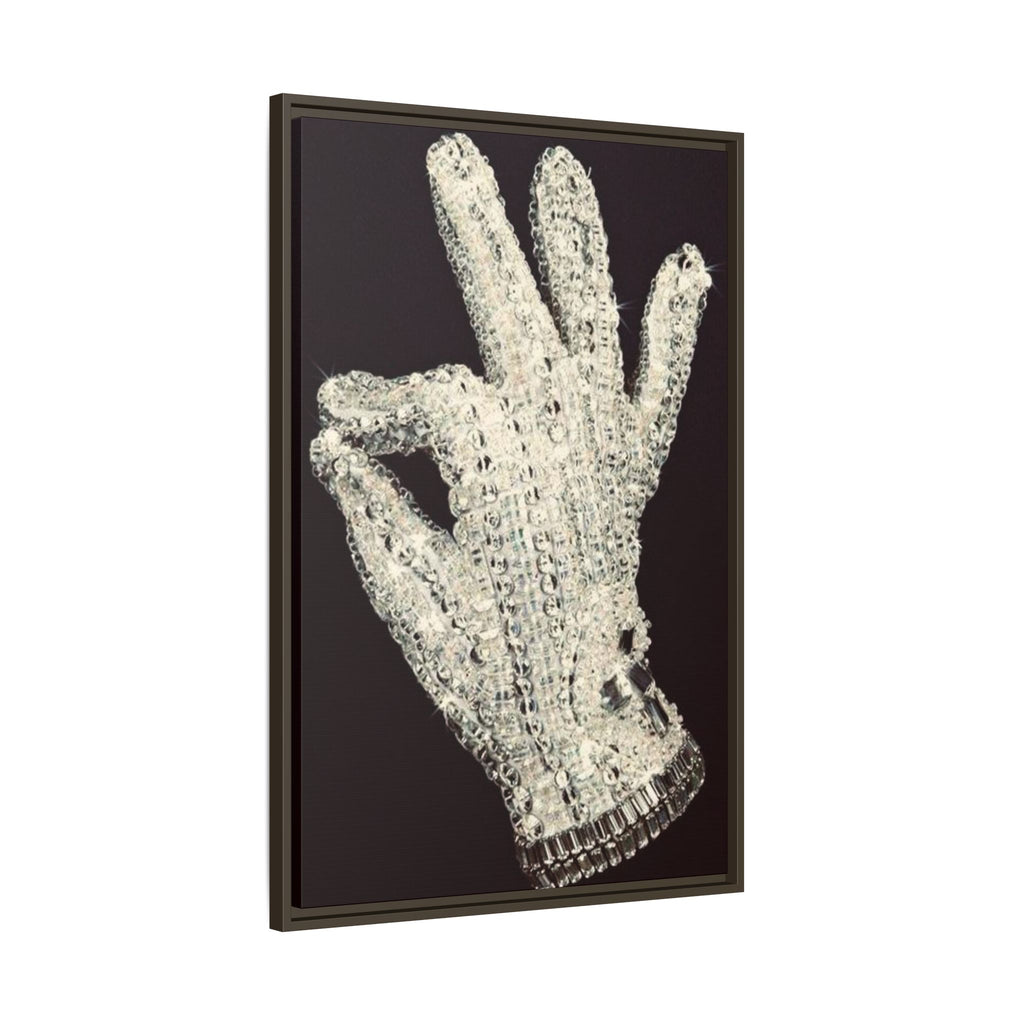 Framed Art - Crystal Glove on Black Matte Canvas