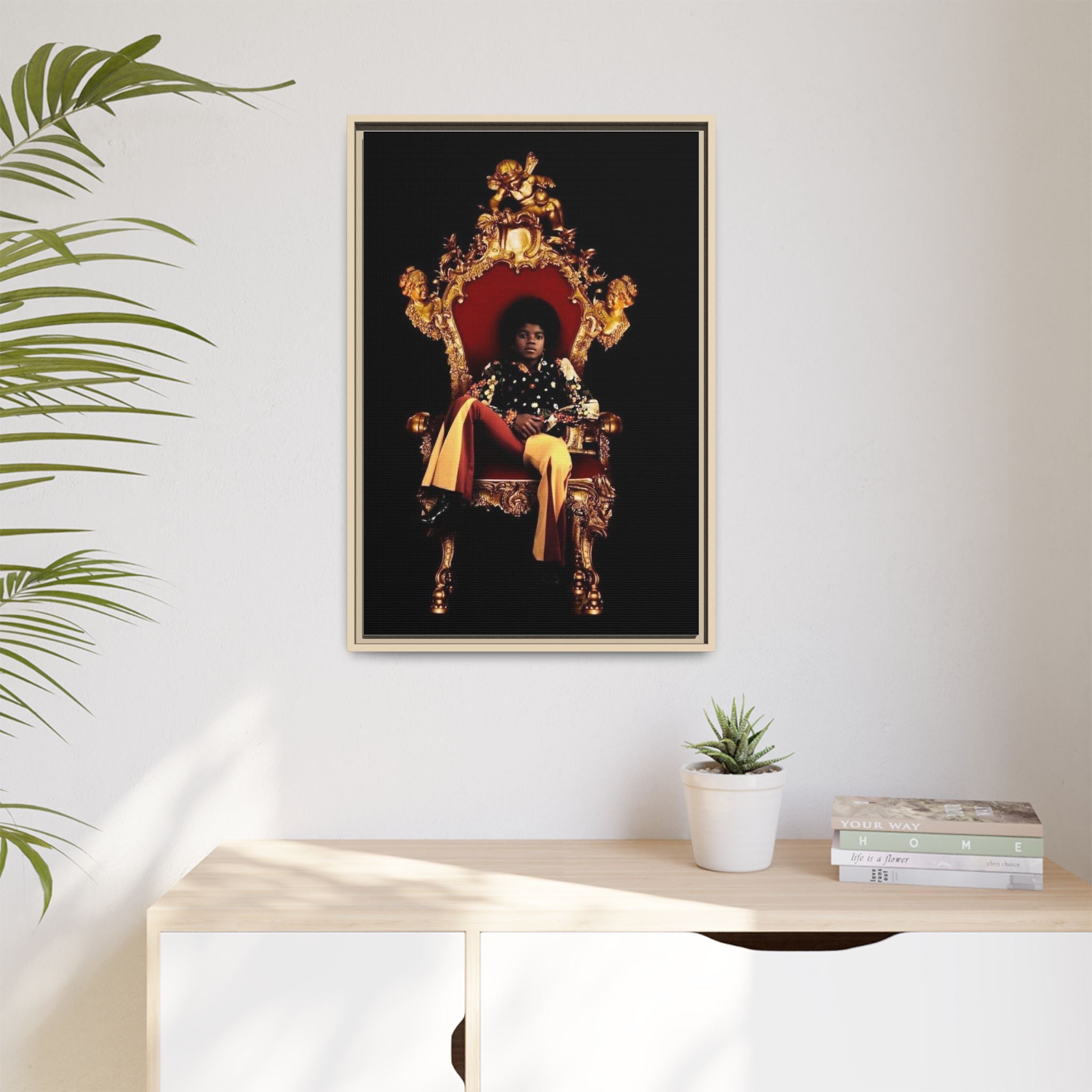 Pop Star Tribute Canvas Art — Matte Framed Wall Decor