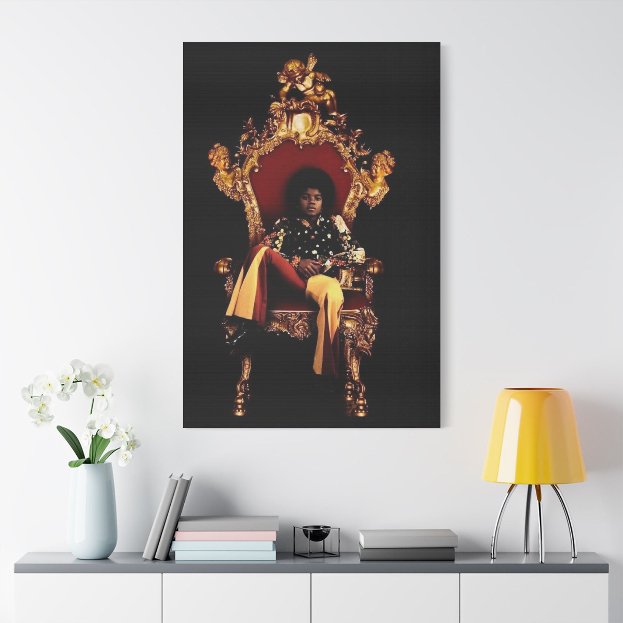 Iconic Pop Star Wall Art — "Greatest Pop Star" Satin Canvas Stretched