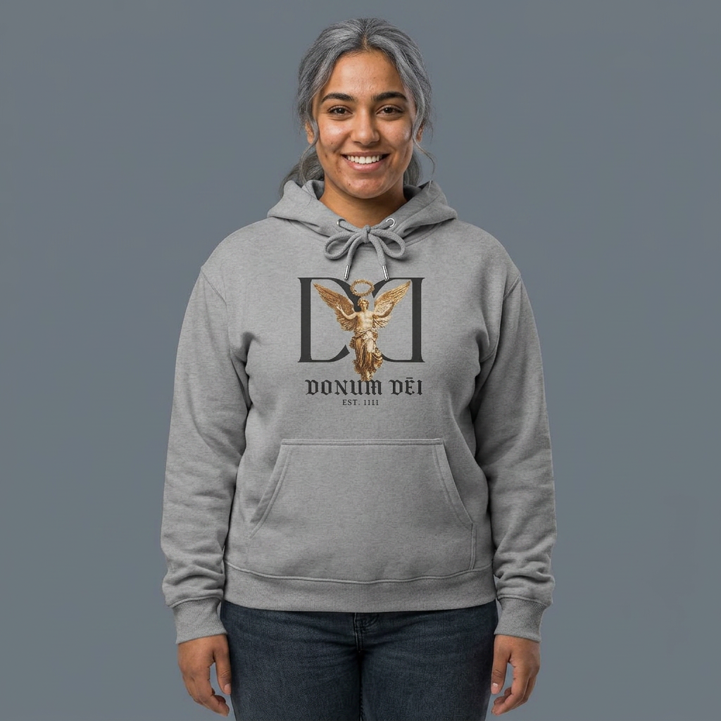 Eagle Crest Hoodie — 'Donum Dei' Vintage Roman Emblem Sweatshirt