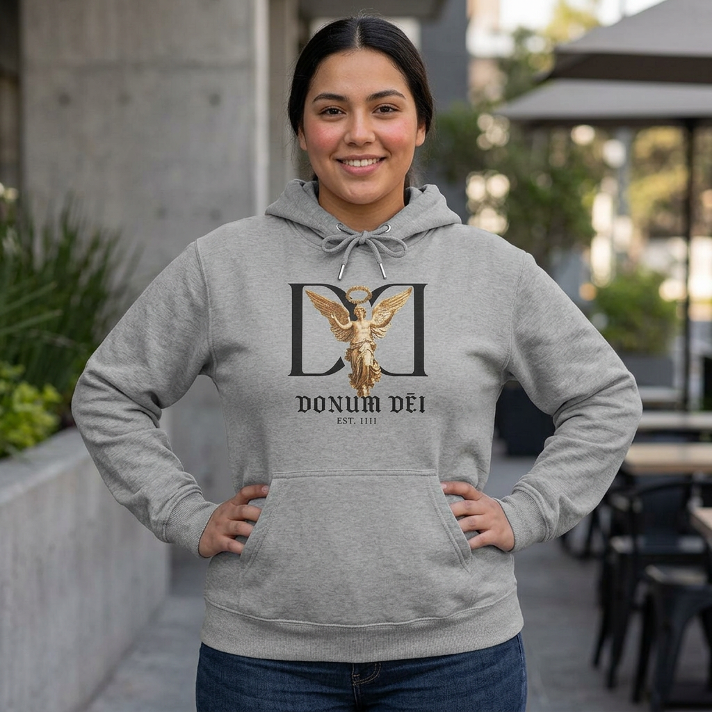 Eagle Crest Hoodie — 'Donum Dei' Vintage Roman Emblem Sweatshirt