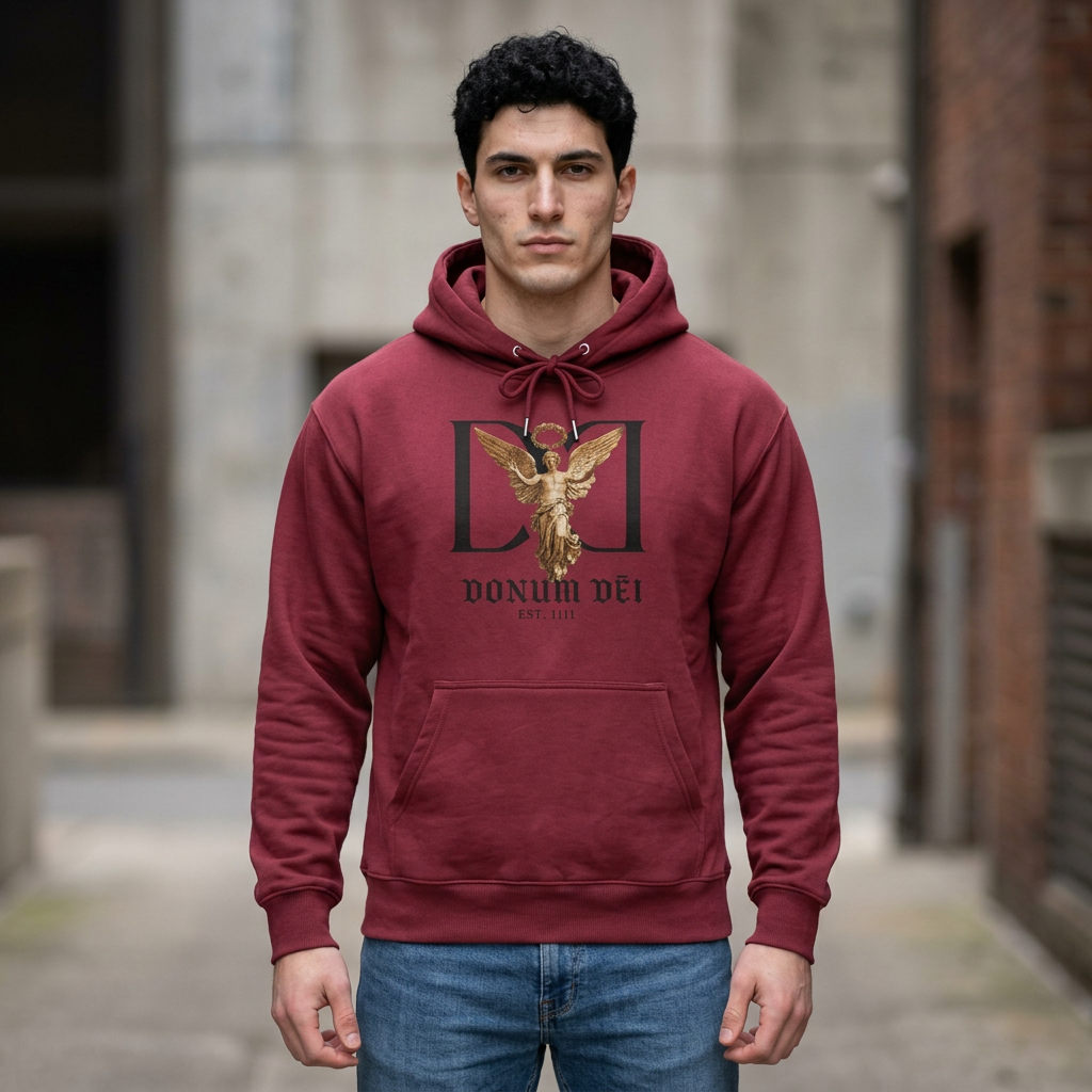 Eagle Crest Hoodie — 'Donum Dei' Vintage Roman Emblem Sweatshirt