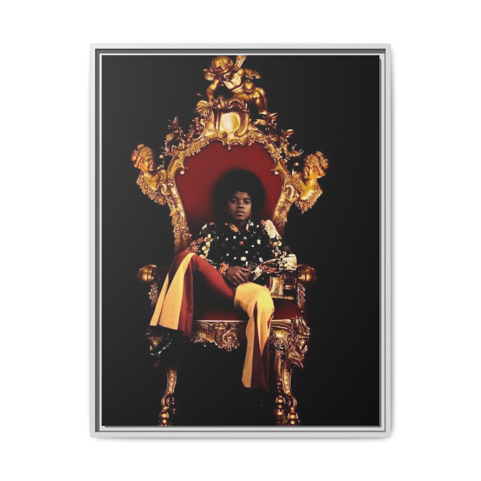 Pop Star Tribute Canvas Art — Matte Framed Wall Decor