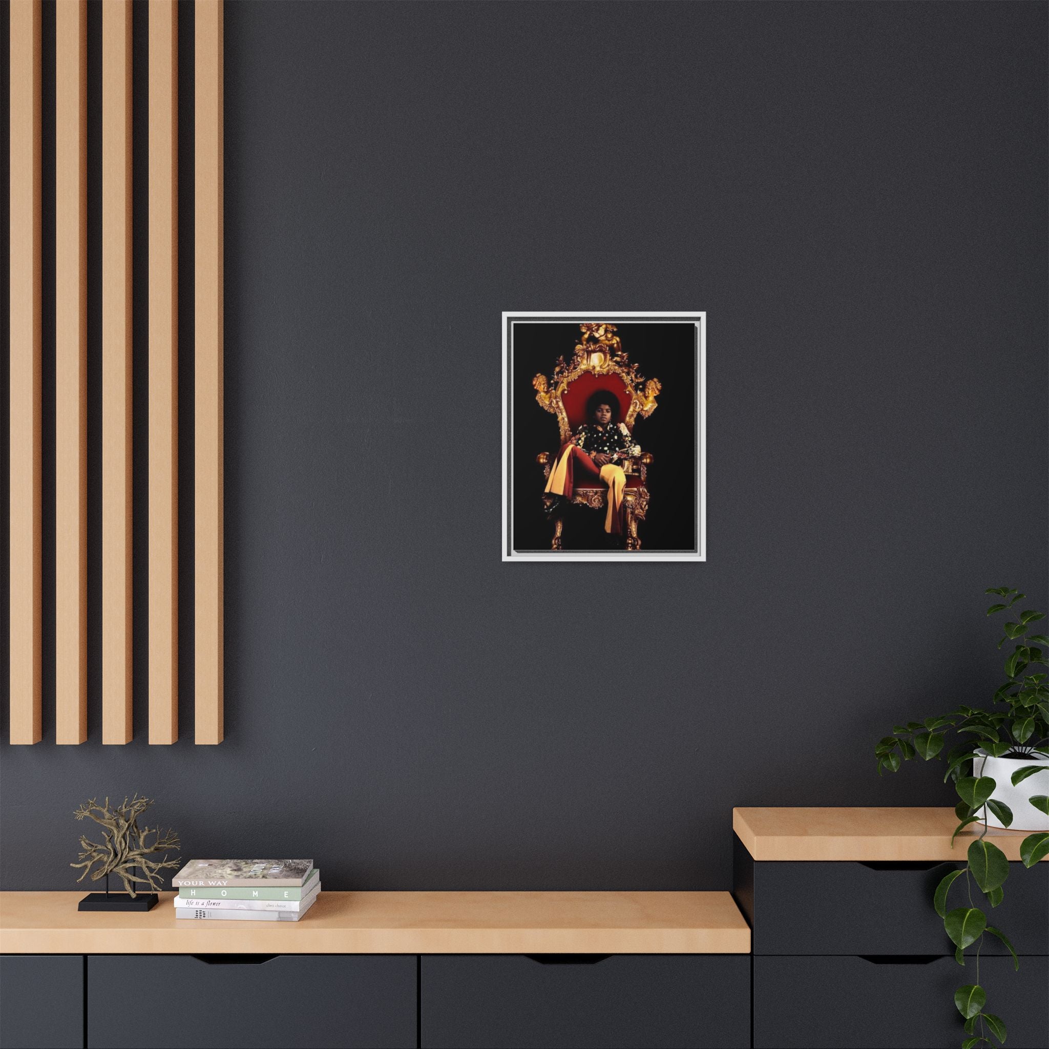 Pop Star Tribute Canvas Art — Matte Framed Wall Decor