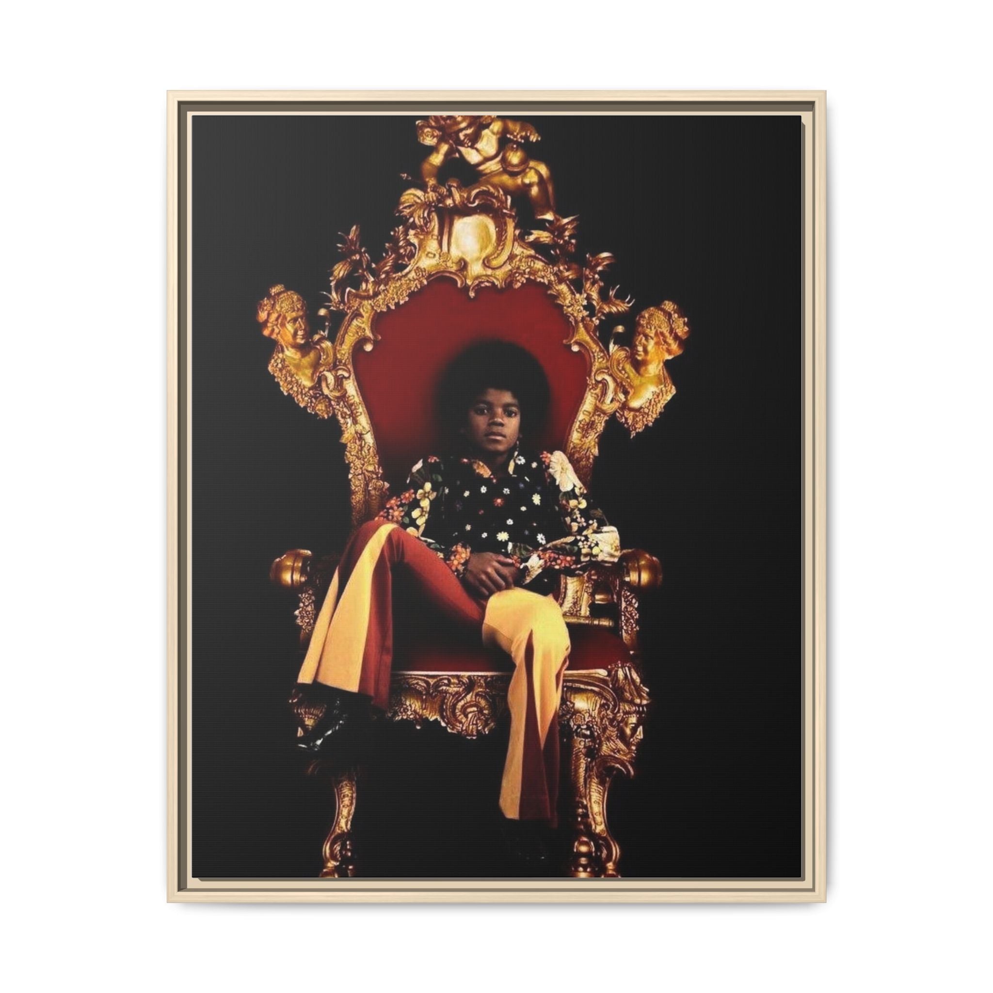 Pop Star Tribute Canvas Art — Matte Framed Wall Decor