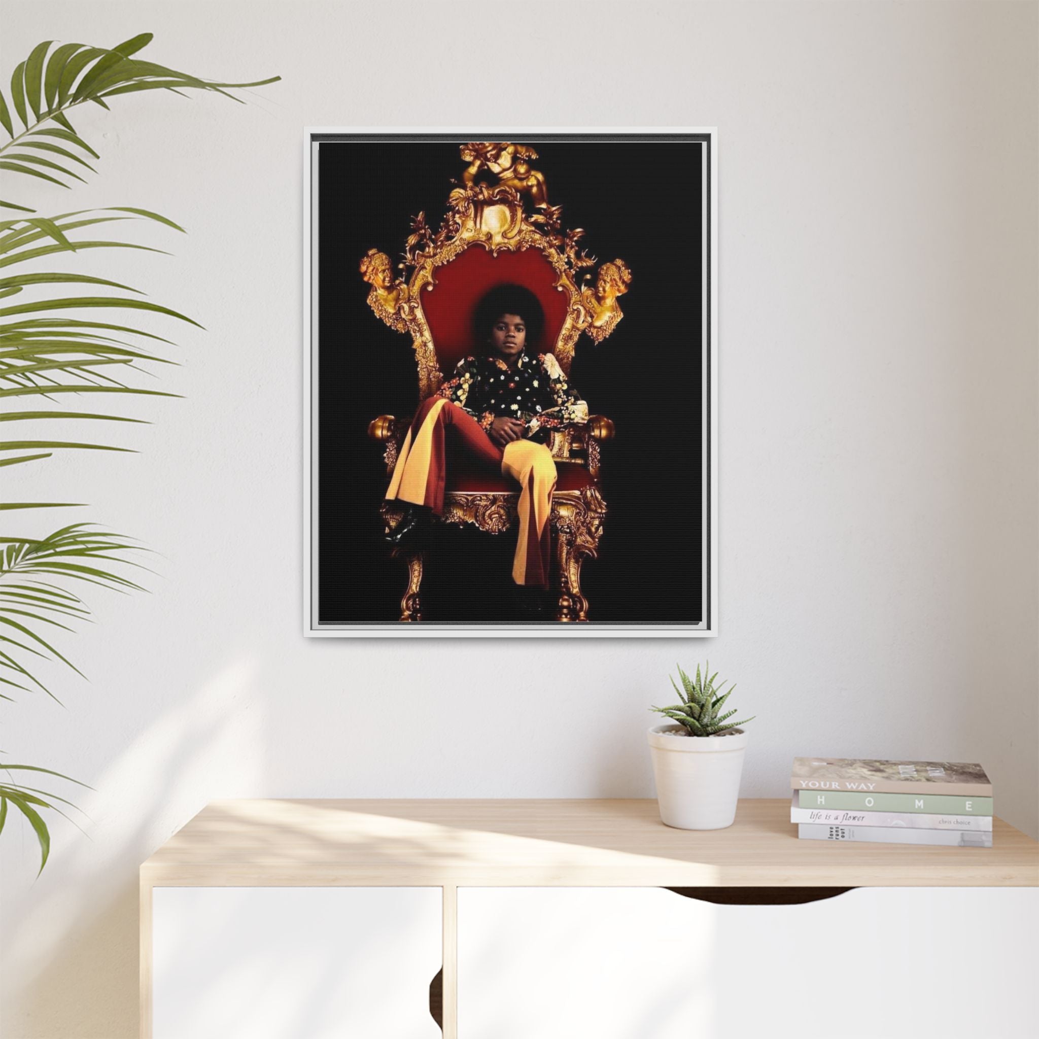 Pop Star Tribute Canvas Art — Matte Framed Wall Decor