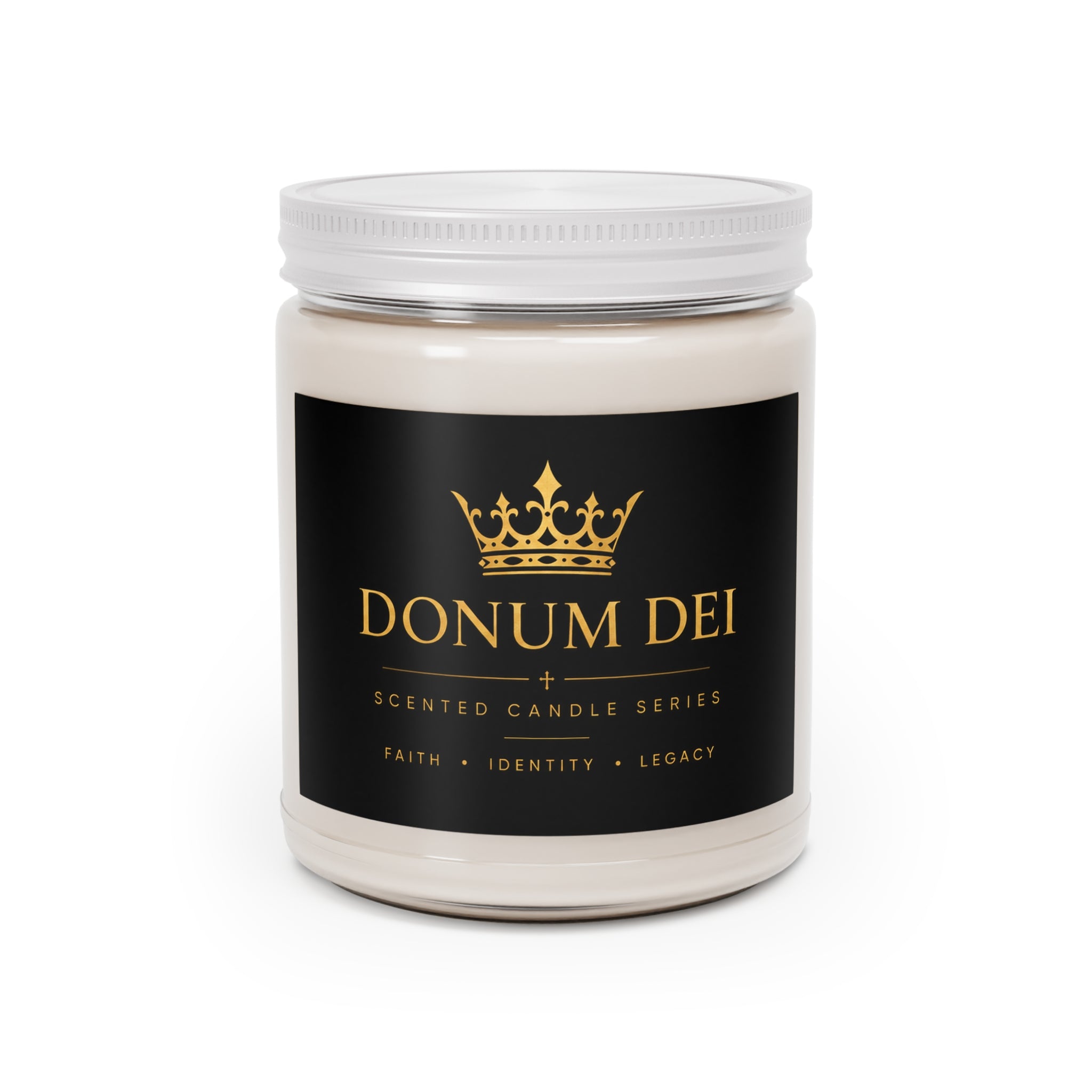 Donum Dei 9oz Scented Soy Candle — Luxurious Crown Label