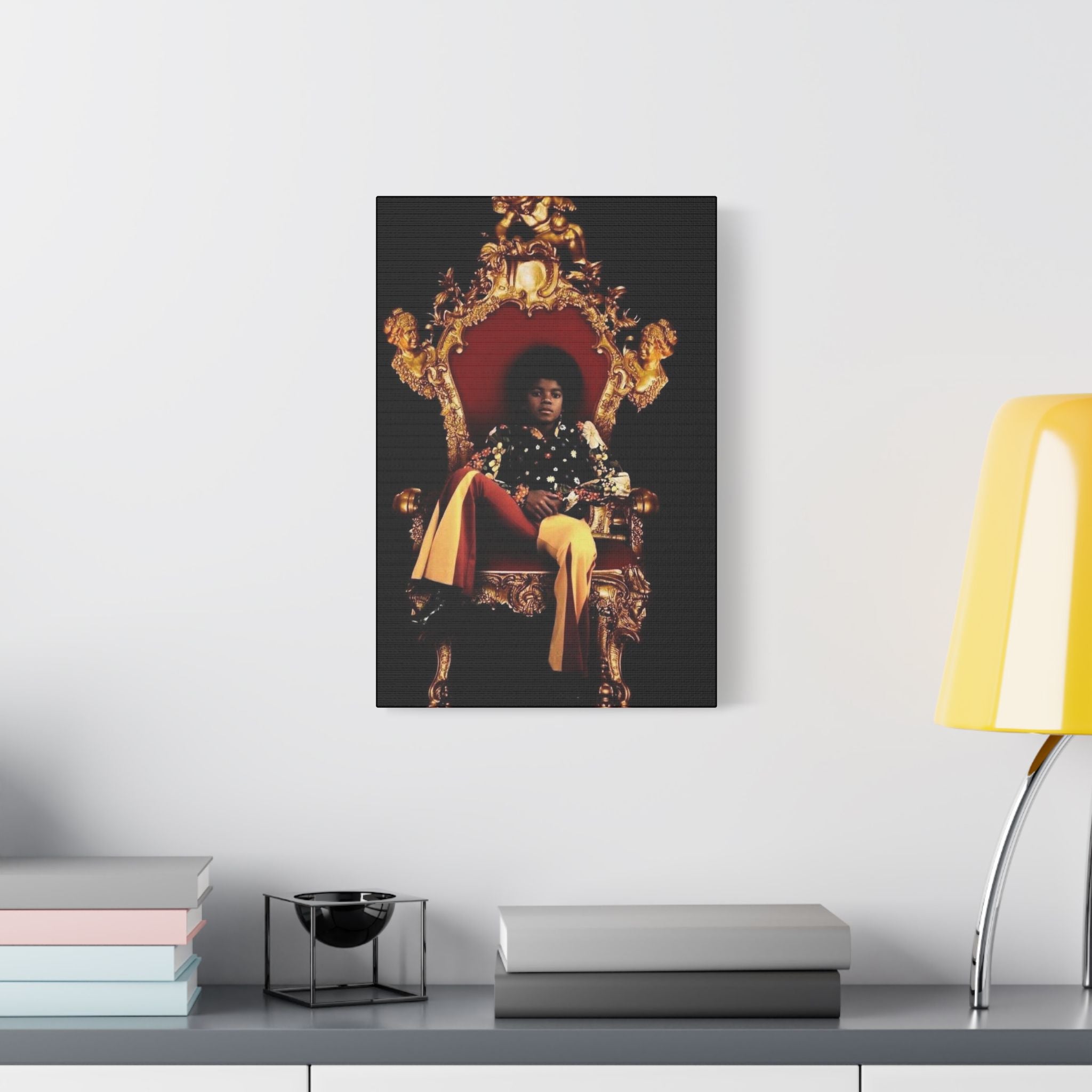 Iconic Pop Star Wall Art — "Greatest Pop Star" Satin Canvas Stretched