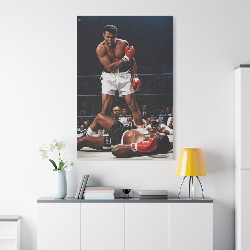 Iconic Knockout Boxing Matte Canvas Wall Art — Greatest Boxer