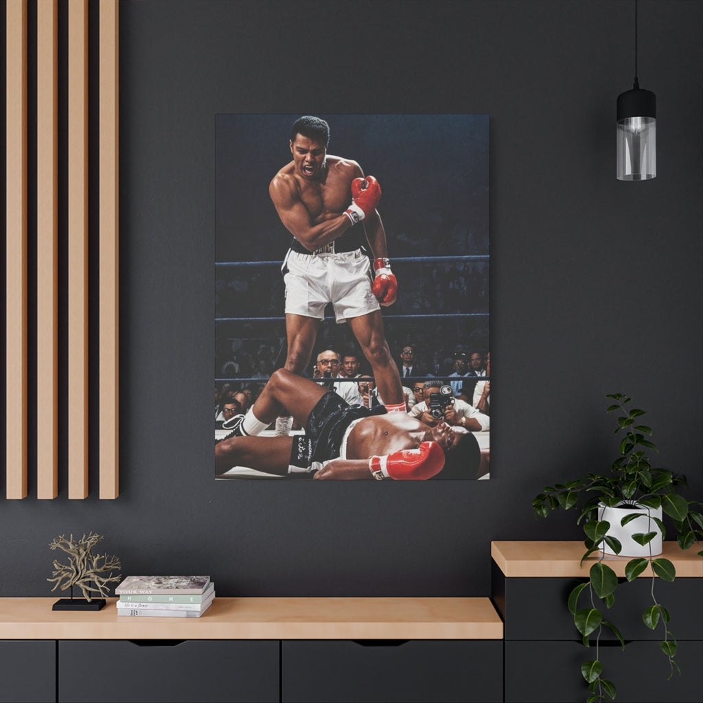 Iconic Knockout Boxing Matte Canvas Wall Art — Greatest Boxer