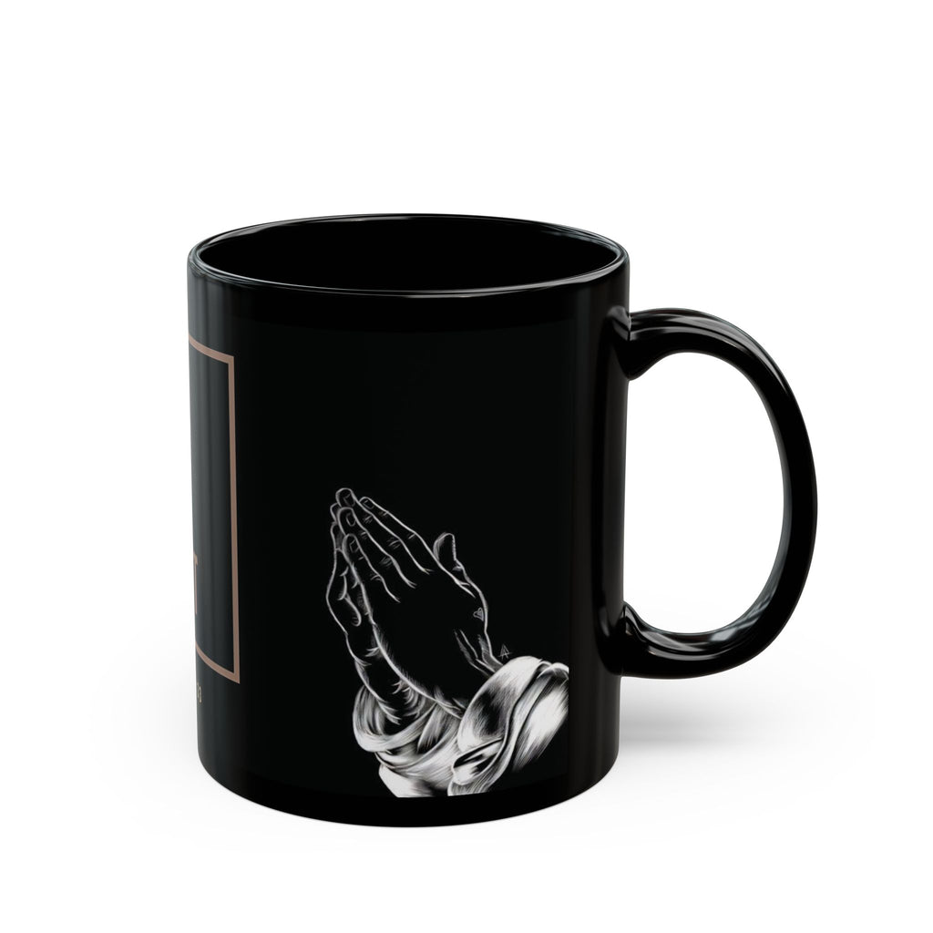 Seek God First Black Mug — Matthew 6:33 Prayer Design (11oz & 15oz)