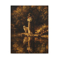 Jesus with Lamb Matte Canvas Wall Art – Peaceful Christian Religious Decor