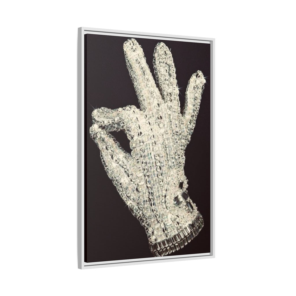 Framed Art - Crystal Glove on Black Matte Canvas