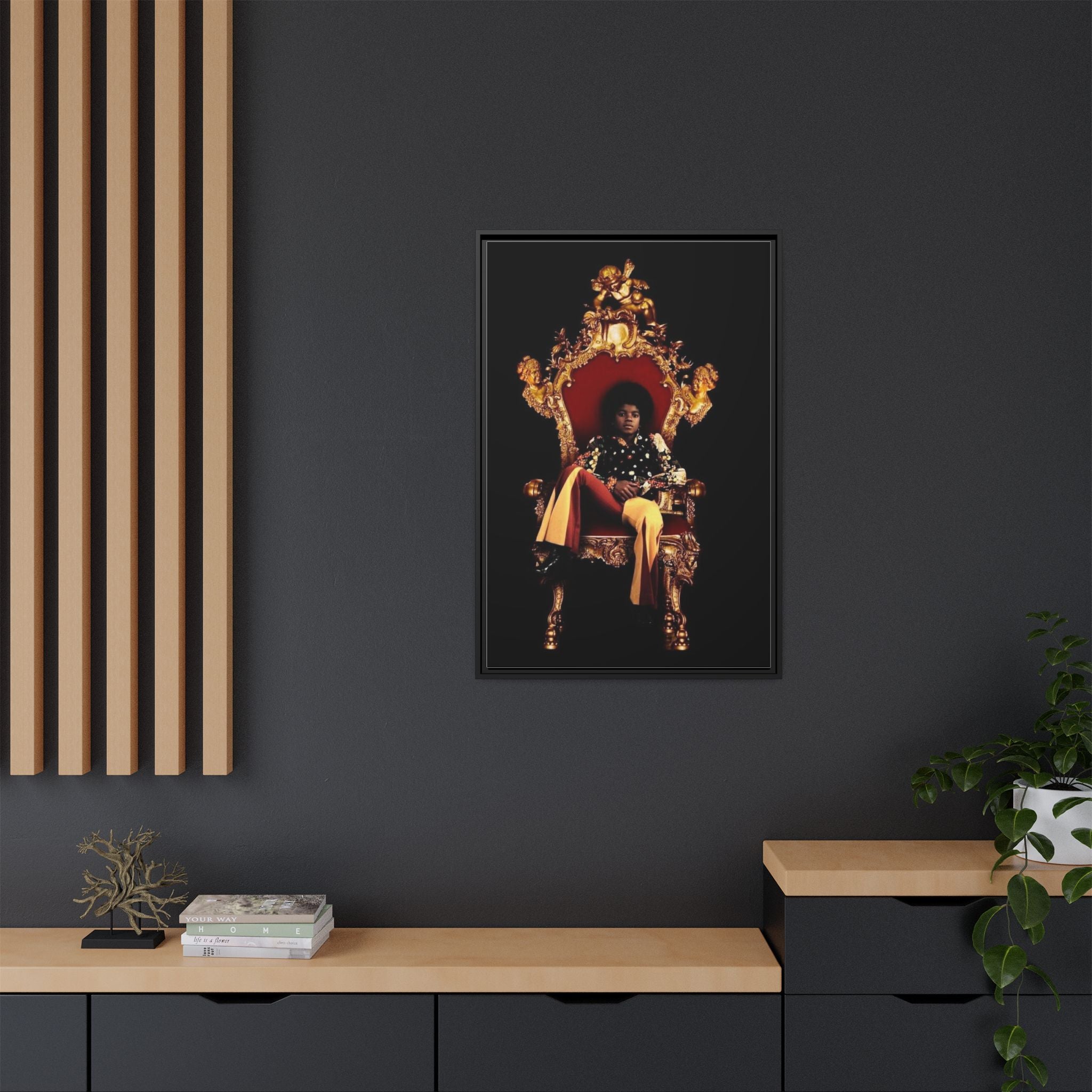 Pop Star Tribute Canvas Art — Matte Framed Wall Decor