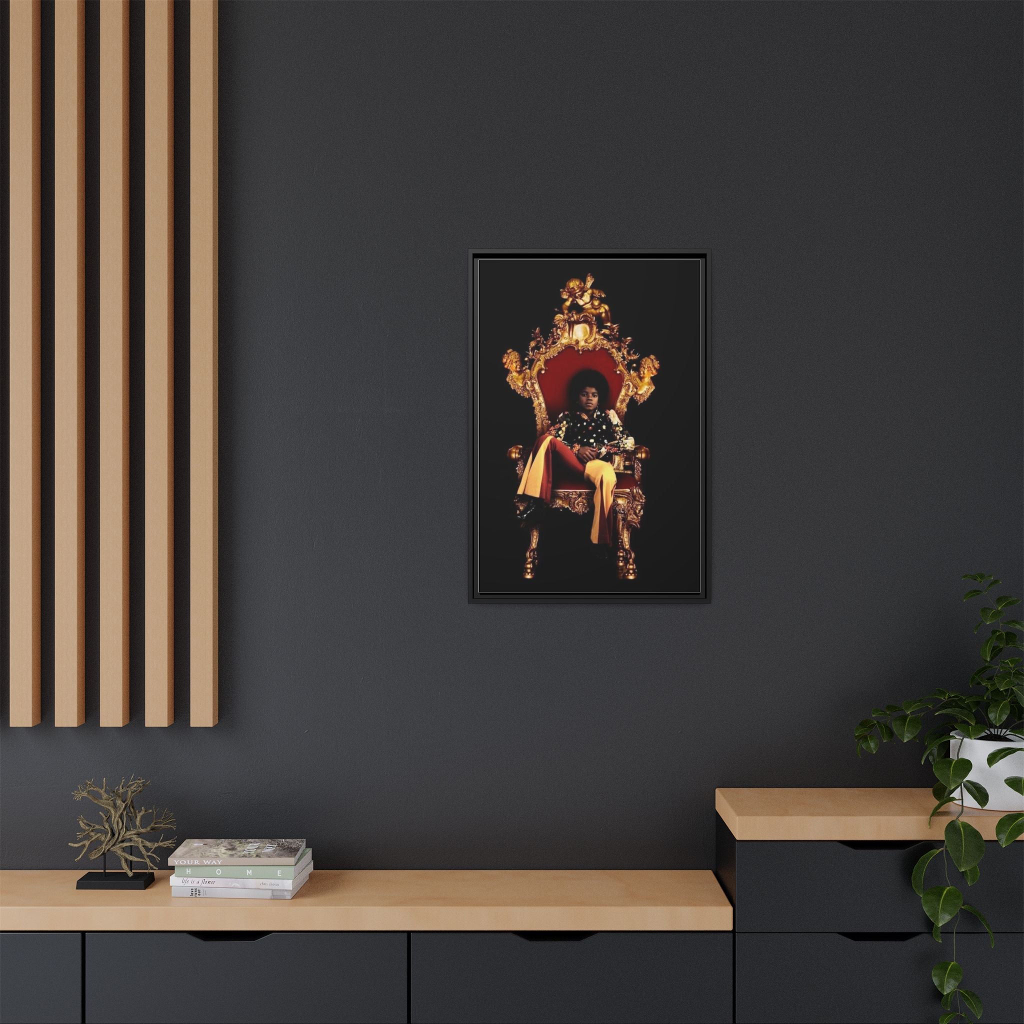 Pop Star Tribute Canvas Art — Matte Framed Wall Decor
