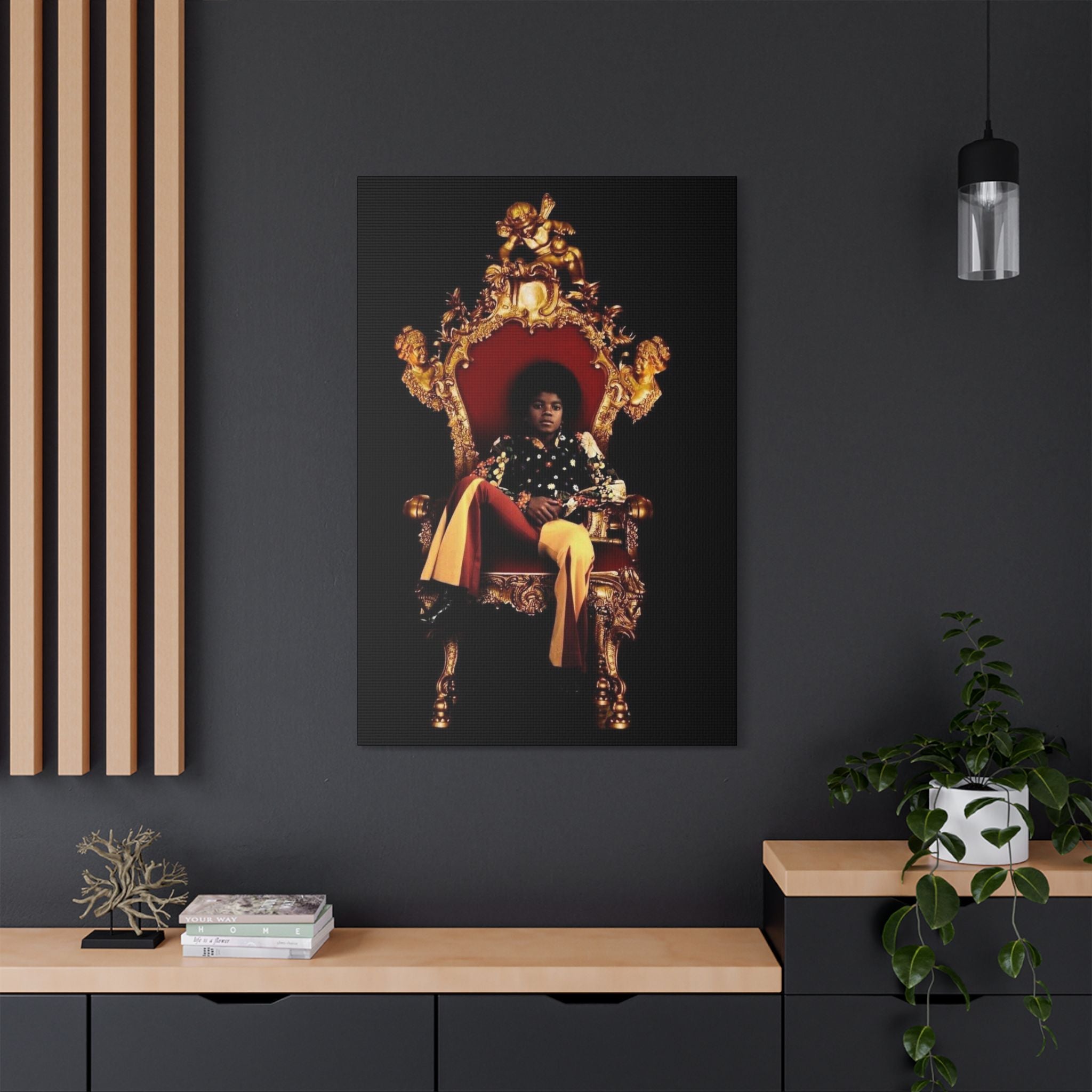 Iconic Pop Star Wall Art — "Greatest Pop Star" Satin Canvas Stretched