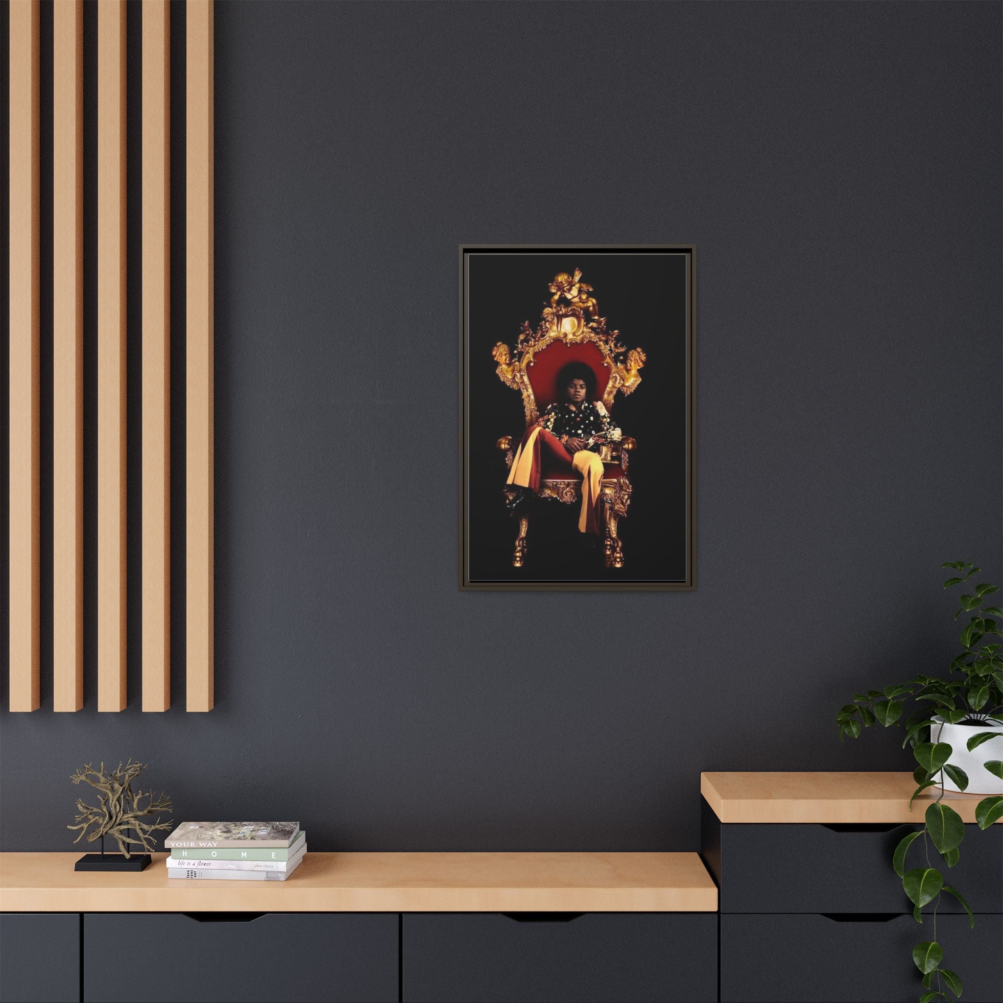 Pop Star Tribute Canvas Art — Matte Framed Wall Decor