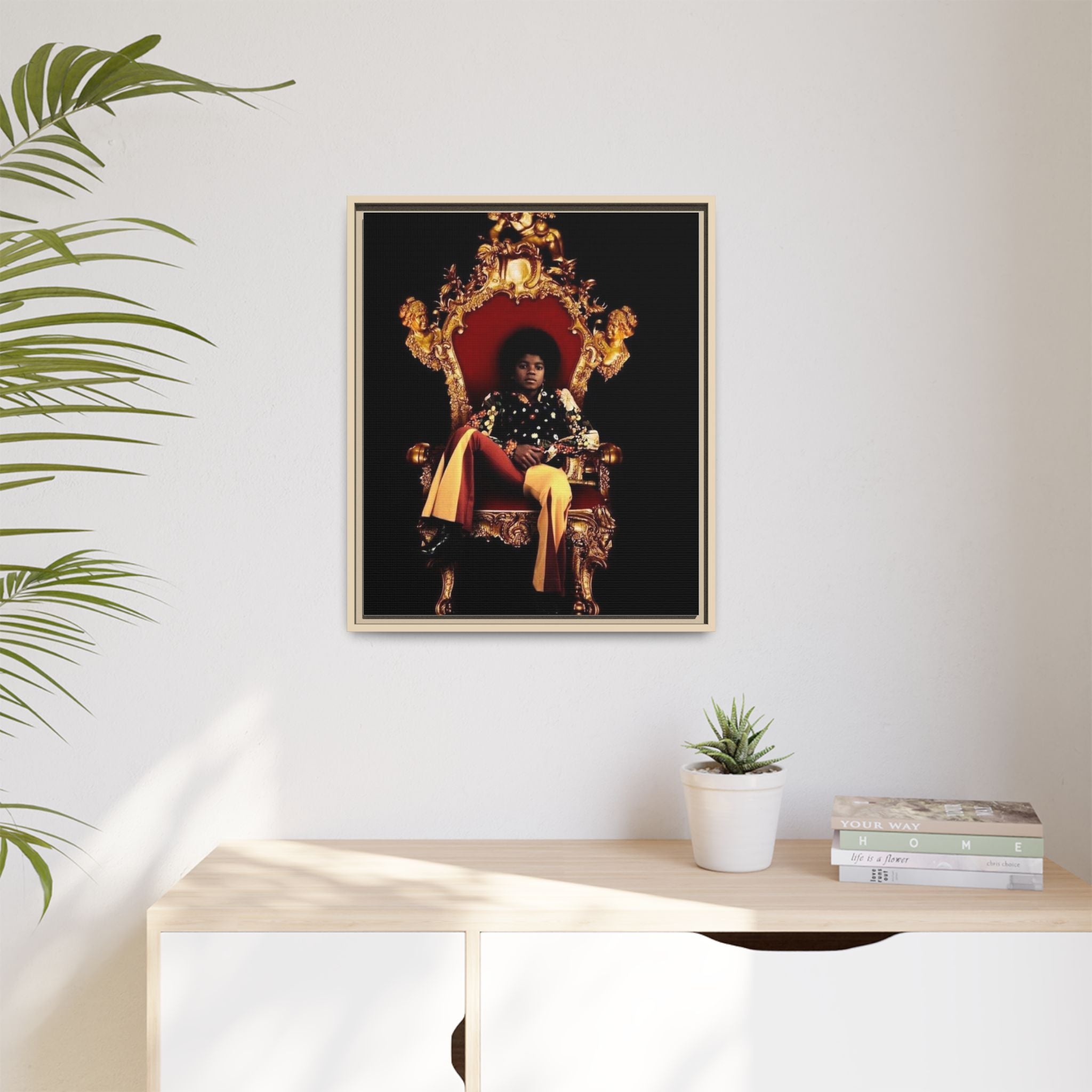 Pop Star Tribute Canvas Art — Matte Framed Wall Decor