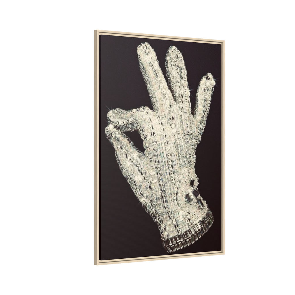 Framed Art - Crystal Glove on Black Matte Canvas