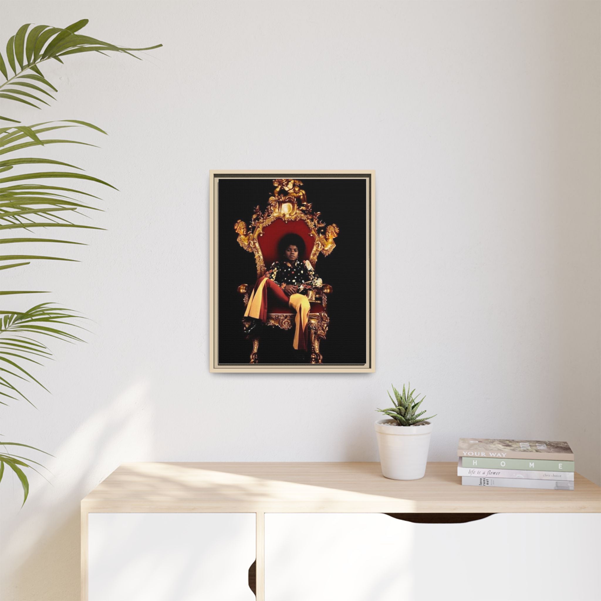 Pop Star Tribute Canvas Art — Matte Framed Wall Decor