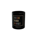 Seek God First Black Mug — Matthew 6:33 Prayer Design (11oz & 15oz)