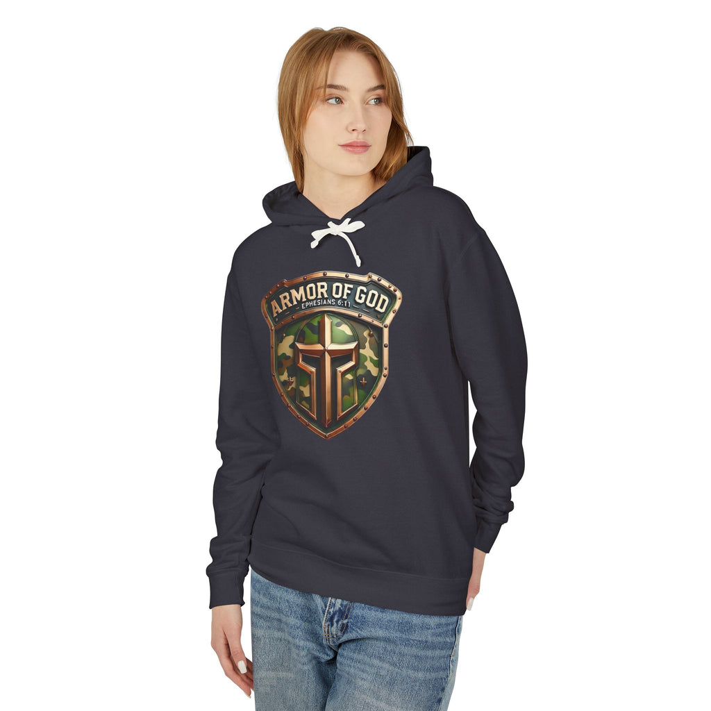 Armor of God Hoodie — Camo Shield Christian Faith Hooded Sweatshirt