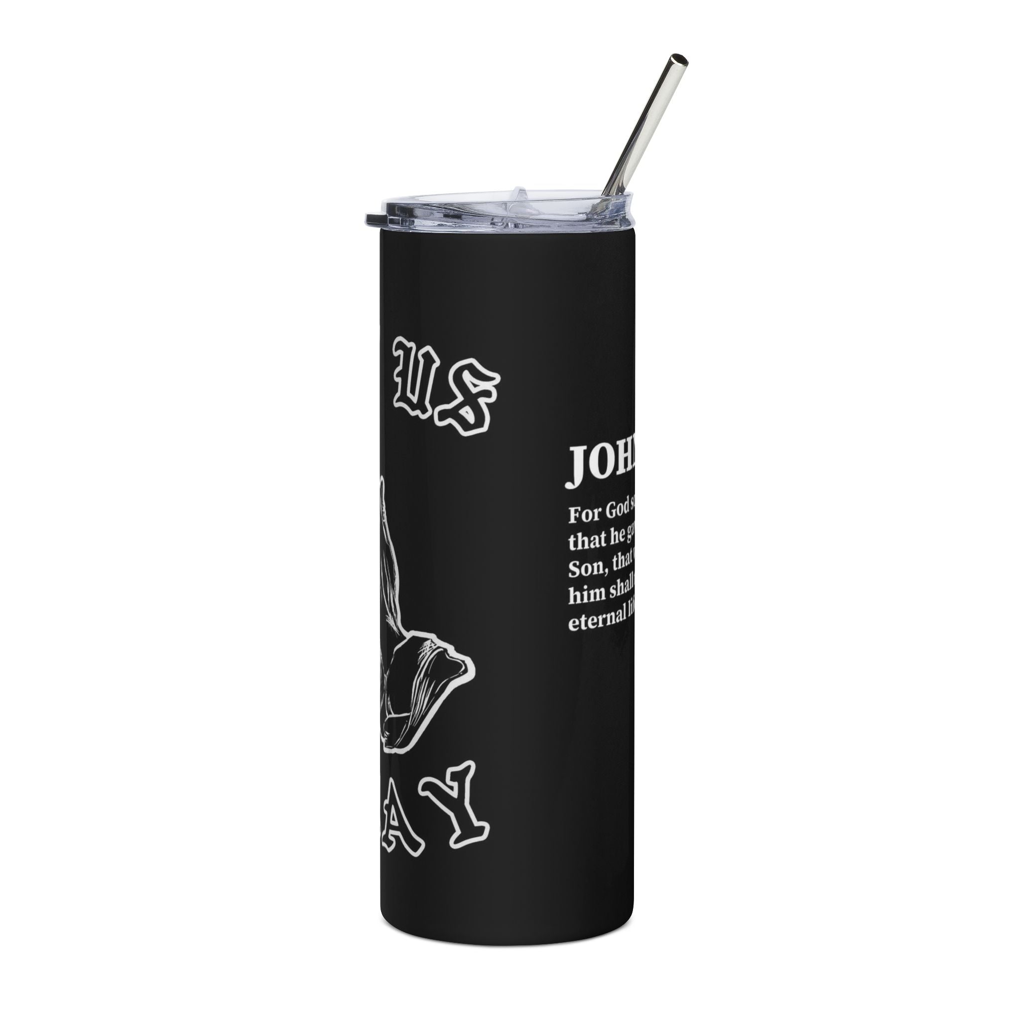 John 3:16 Faith Stainless Steel Tumbler — "Let Us Pray" 20oz