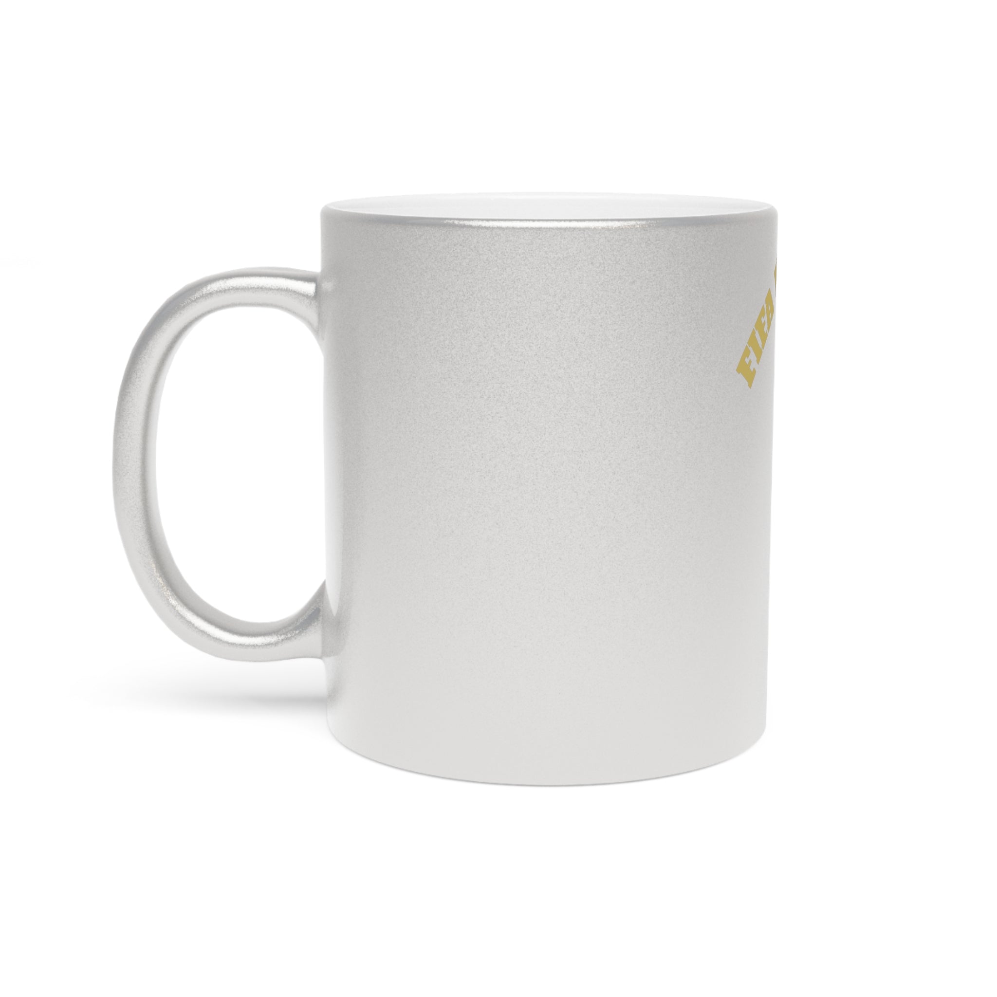 World Cup 26' Trophy Metallic Mug — Silver/Gold Soccer Fan Coffee Cup