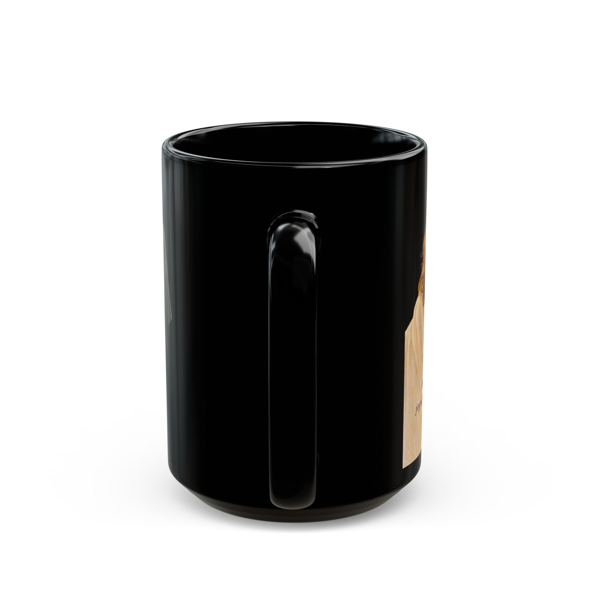 Jesus with Lamb Black Mug — Faith Inspirational Coffee Cup (11oz, 15oz)
