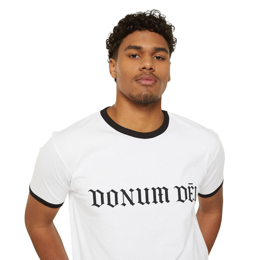 Donum Dei Ringer T-Shirt — Vintage Latin Cotton Tee