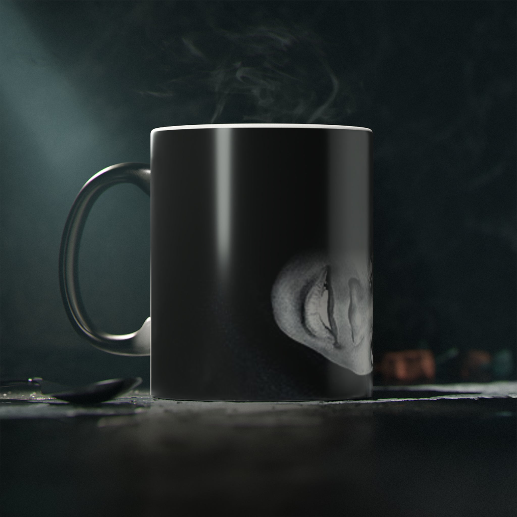 Magic Mug — Black & White Portrait Ceramic Coffee Mug