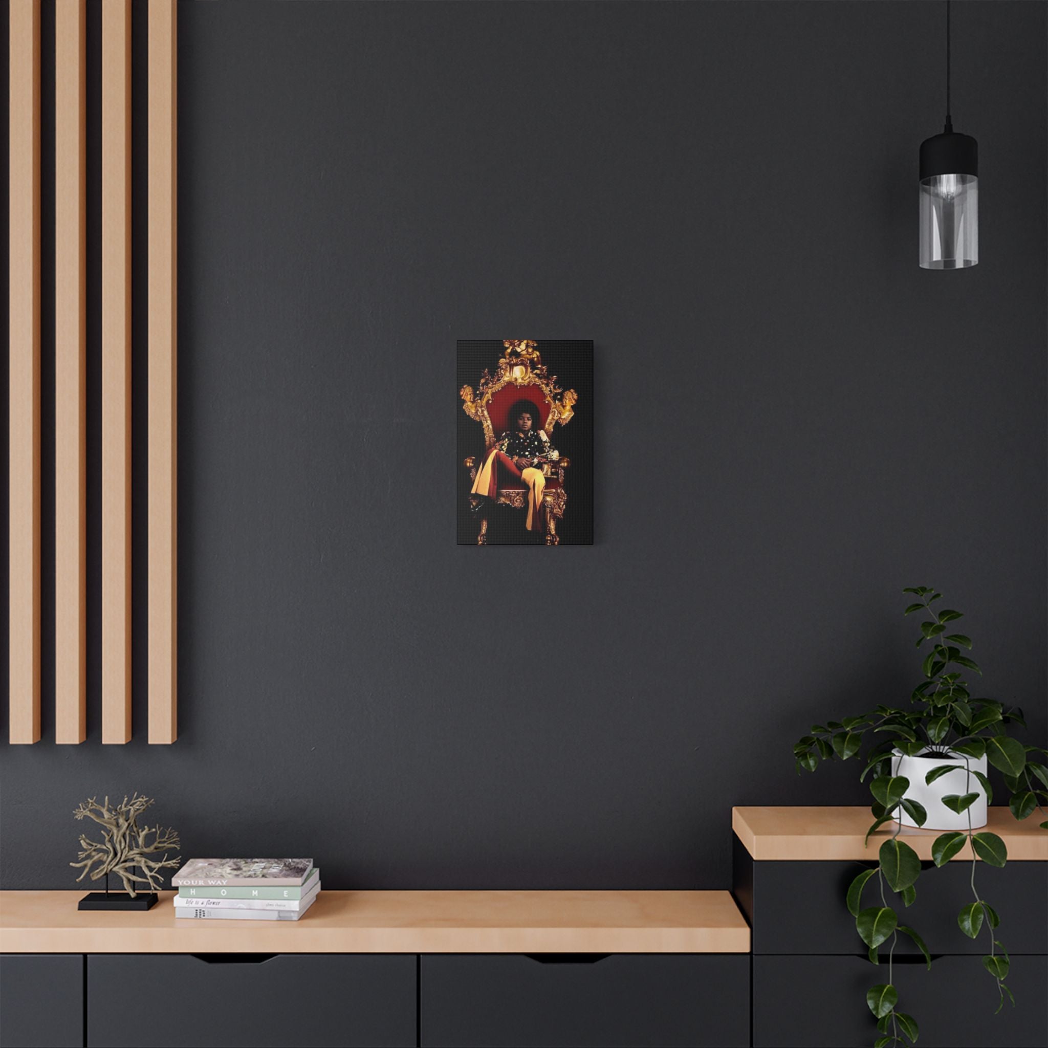 Iconic Pop Star Wall Art — "Greatest Pop Star" Satin Canvas Stretched