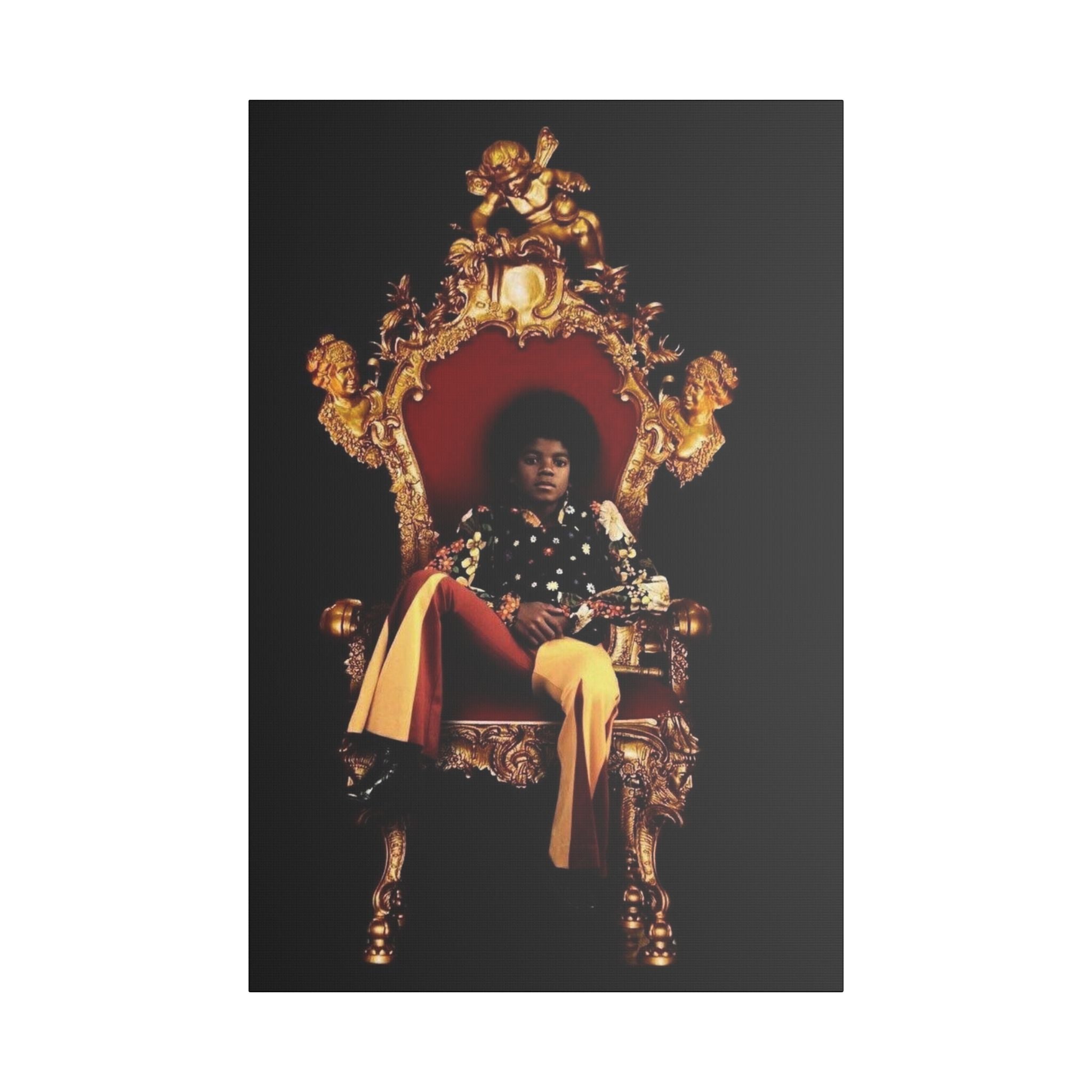Iconic Pop Star Wall Art — "Greatest Pop Star" Satin Canvas Stretched