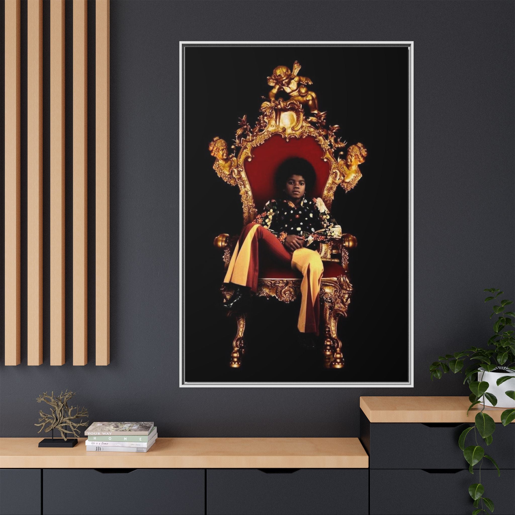 Pop Star Tribute Canvas Art — Matte Framed Wall Decor