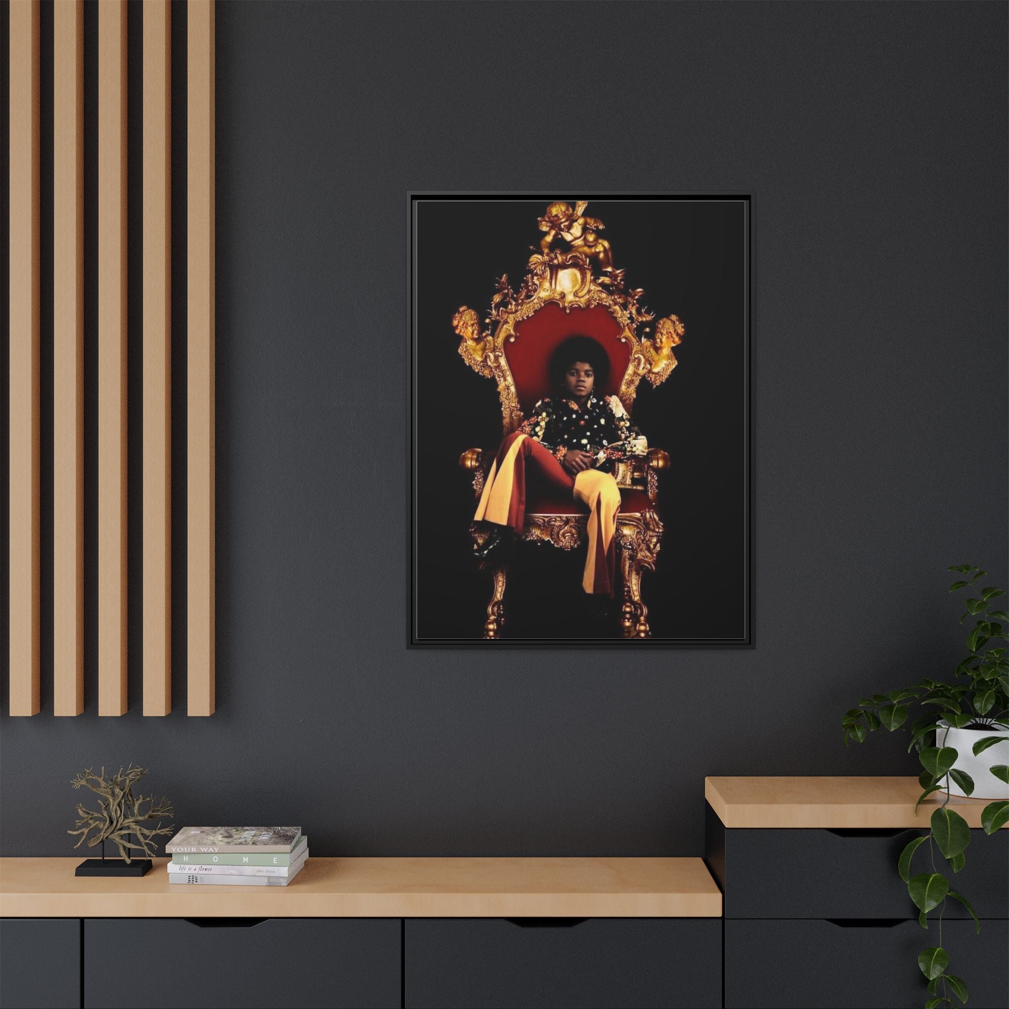 Pop Star Tribute Canvas Art — Matte Framed Wall Decor