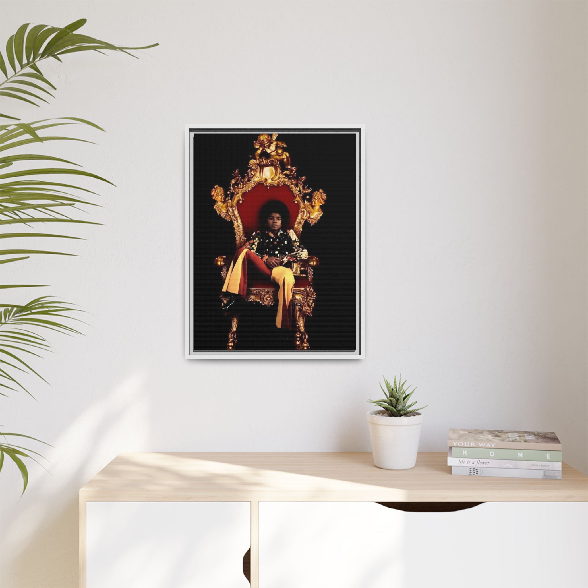 Pop Star Tribute Canvas Art — Matte Framed Wall Decor