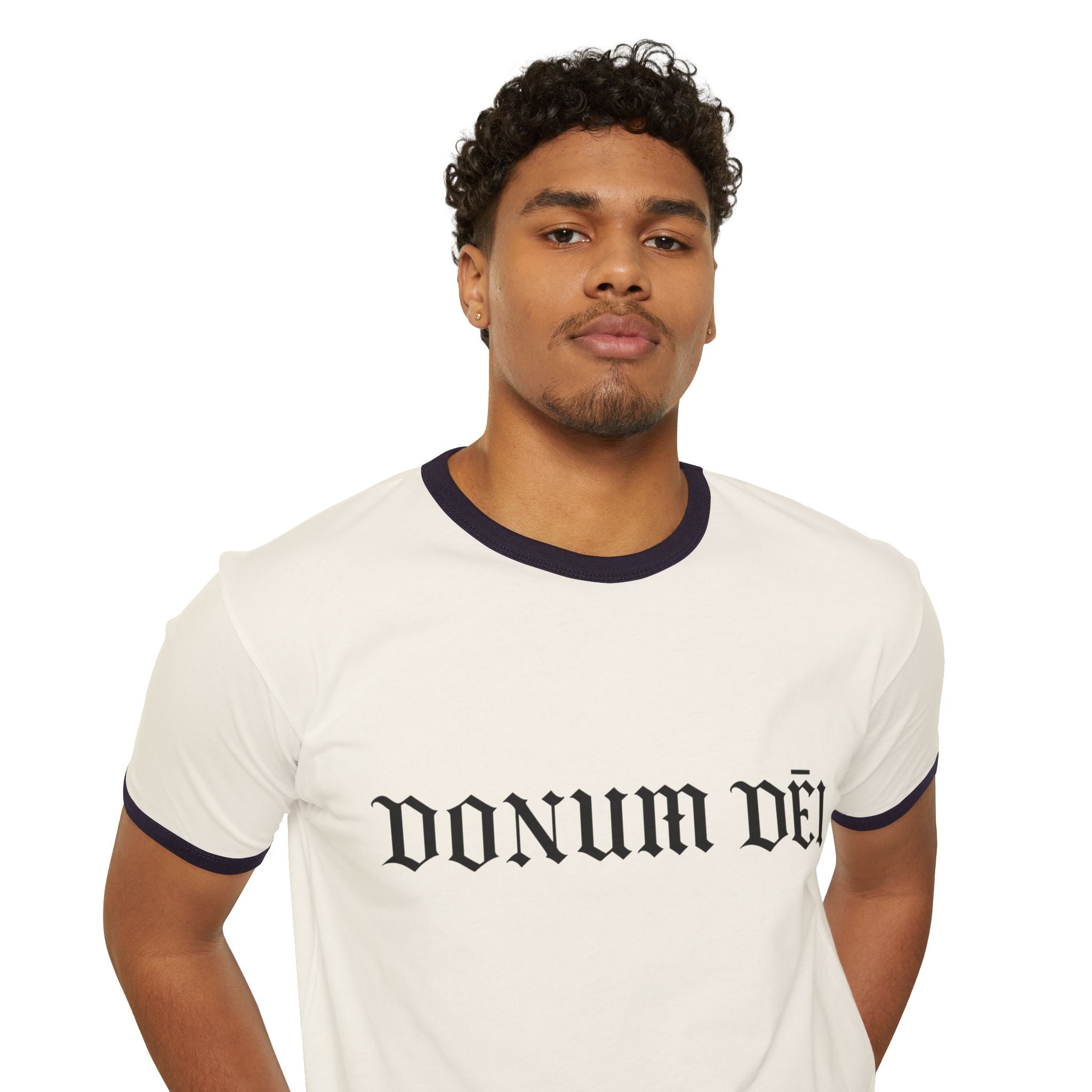 Donum Dei Ringer T-Shirt — Vintage Latin Cotton Tee