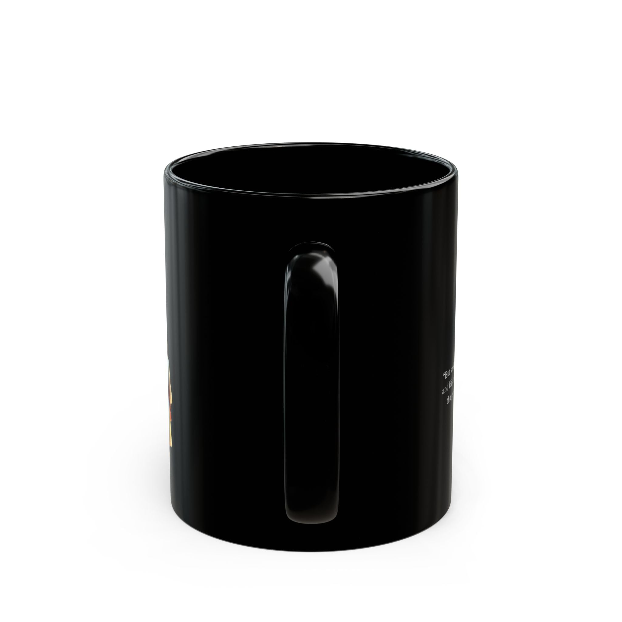 Seek God First Black Coffee Mug — Matthew 6:33 Christian Gift