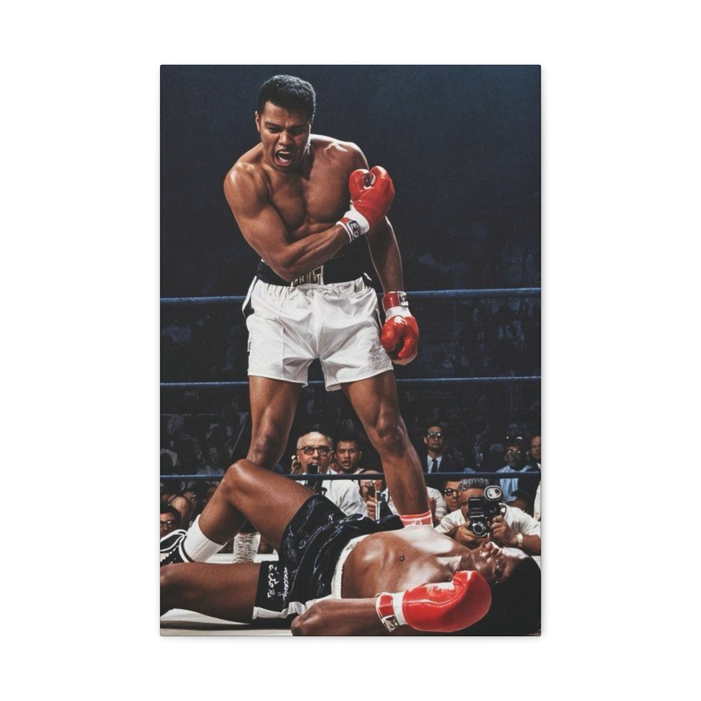 Iconic Knockout Boxing Matte Canvas Wall Art — Greatest Boxer