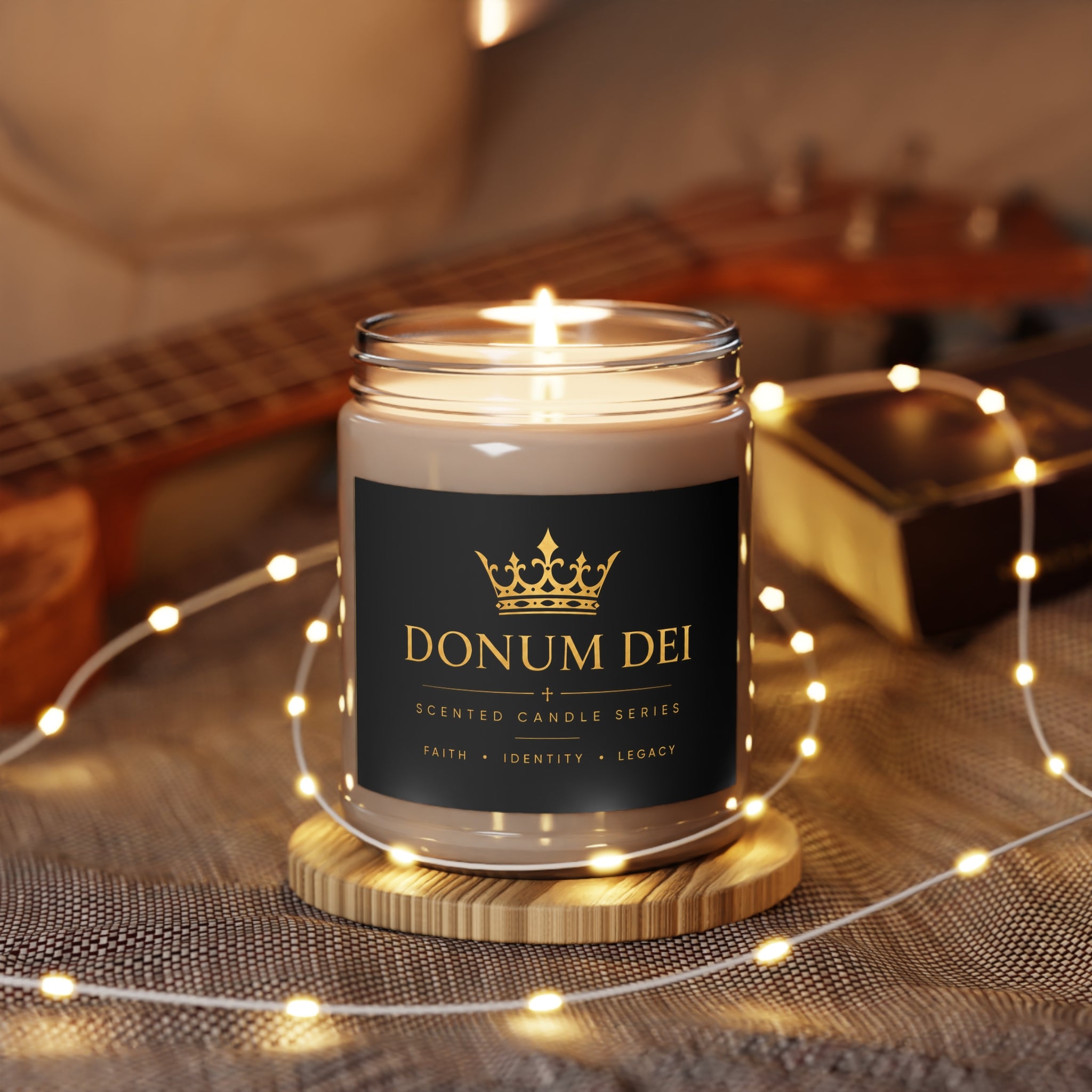 Donum Dei 9oz Scented Soy Candle — Luxurious Crown Label
