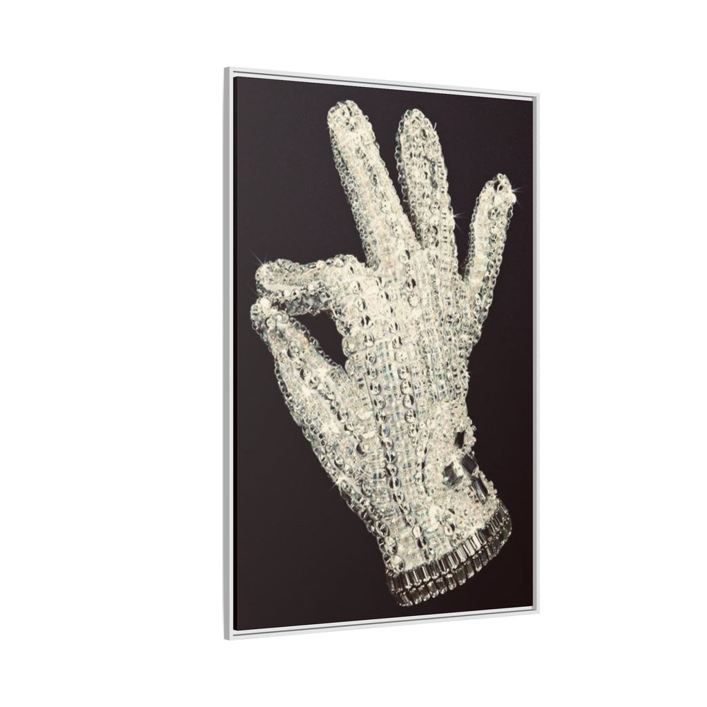 Framed Art - Crystal Glove on Black Matte Canvas