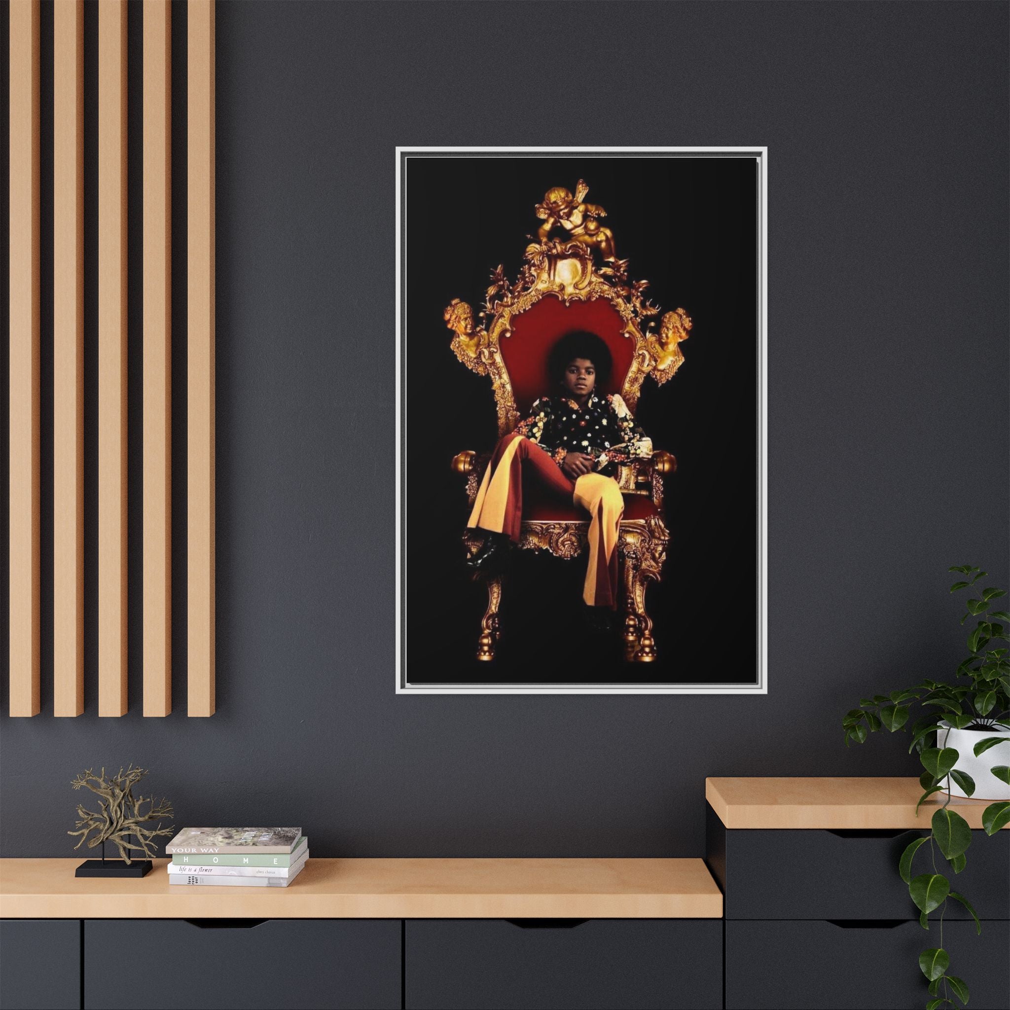 Pop Star Tribute Canvas Art — Matte Framed Wall Decor