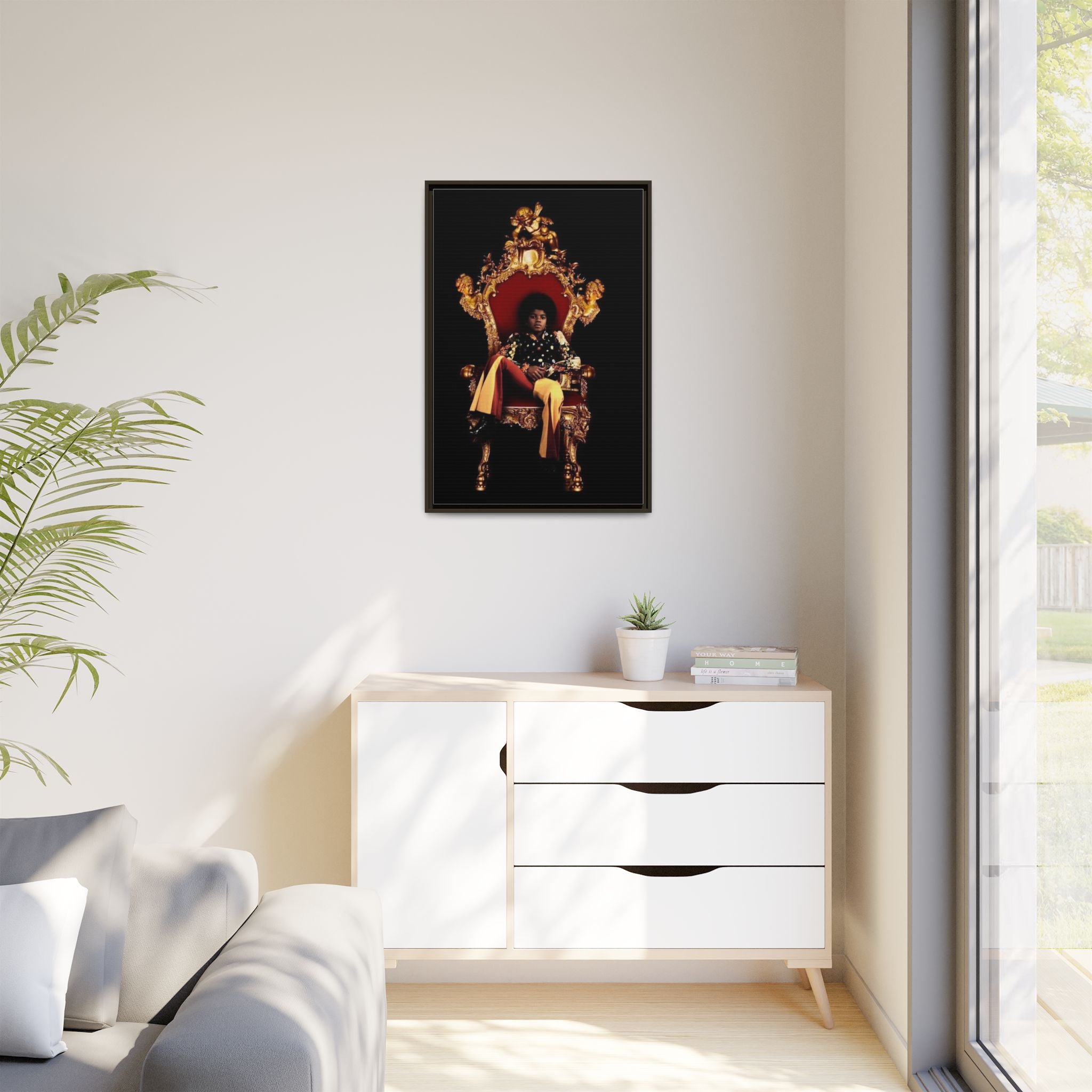 Pop Star Tribute Canvas Art — Matte Framed Wall Decor