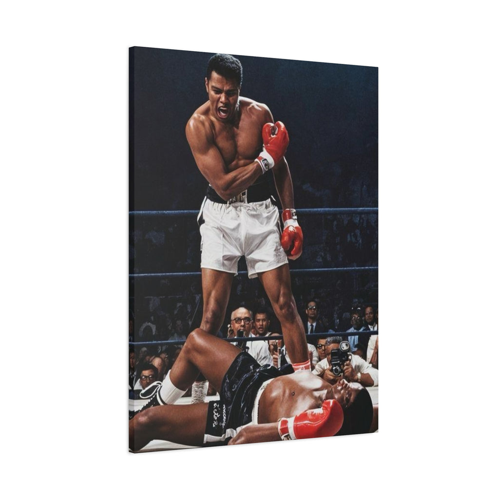 Iconic Knockout Boxing Matte Canvas Wall Art — Greatest Boxer
