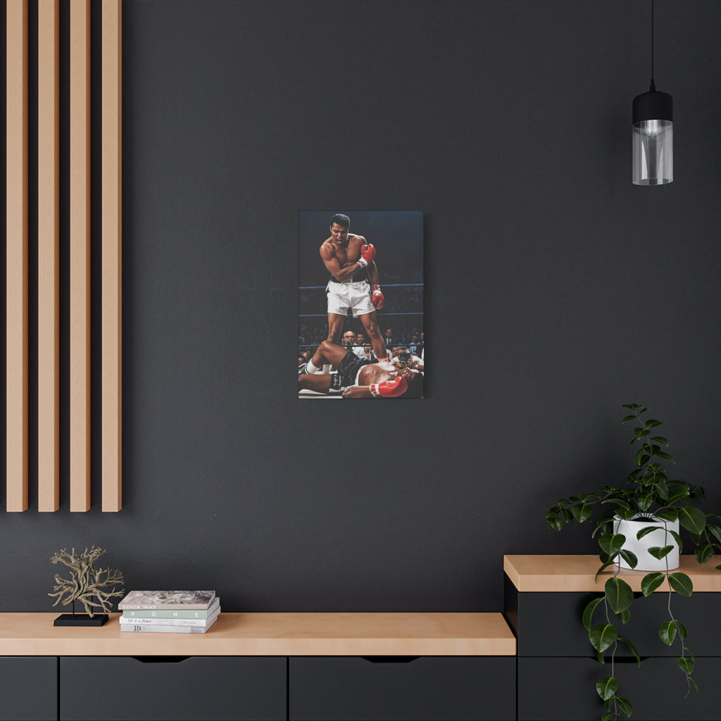Iconic Knockout Boxing Matte Canvas Wall Art — Greatest Boxer